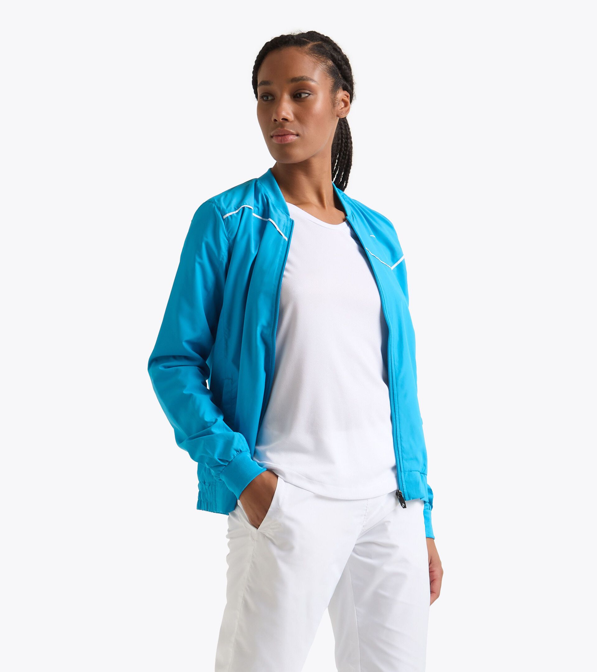 Tennis jacket - Women L. JACKET COURT ROYAL FLUO - Diadora