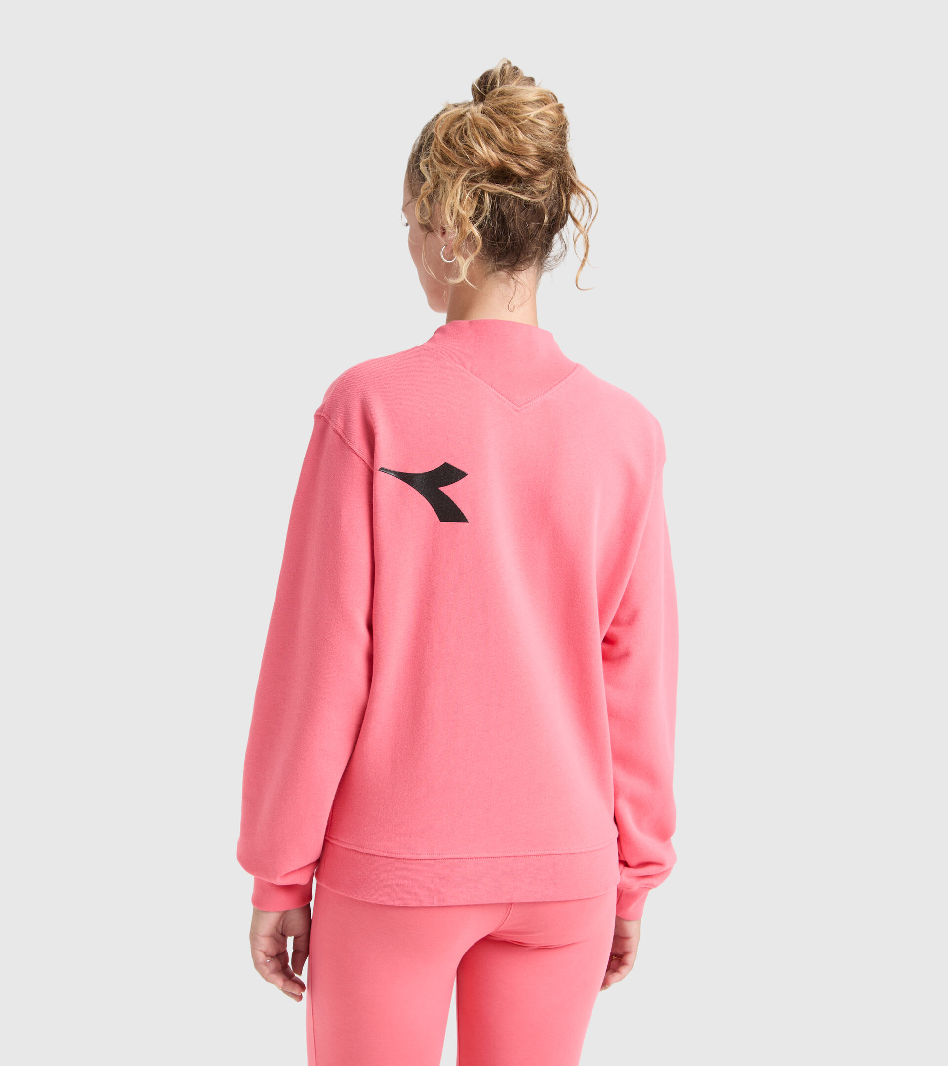 Sweat-shirt en coton - Femme L. SWEATSHIRT CREW MANIFESTO ROSE THE - Diadora