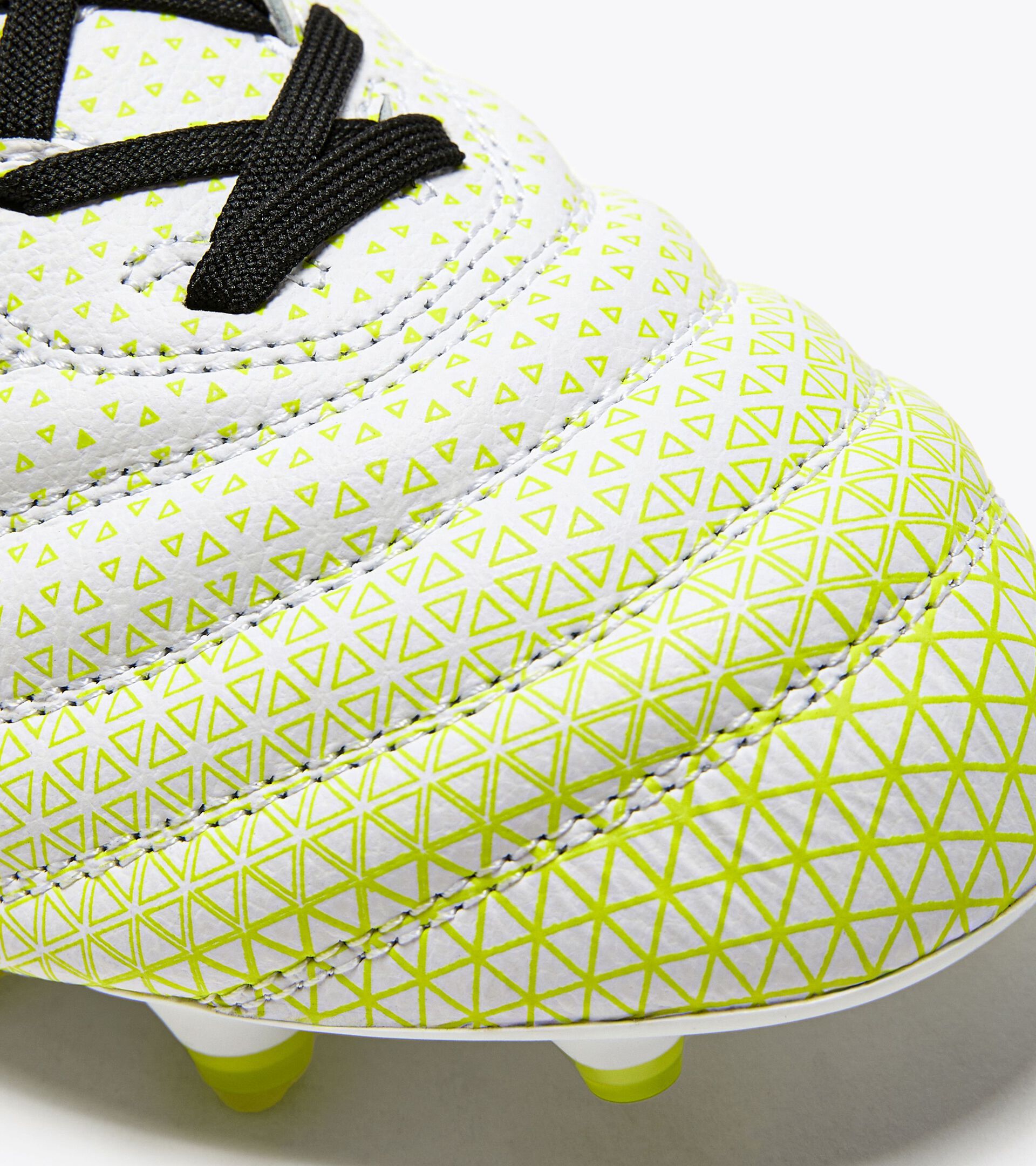 Calcio boots for firm grounds - Made in Italy - Gender Neutral BRASIL ELITE TECH GR ITA LPX WHITE/BLACK/FLUO YELLOW DD - Diadora