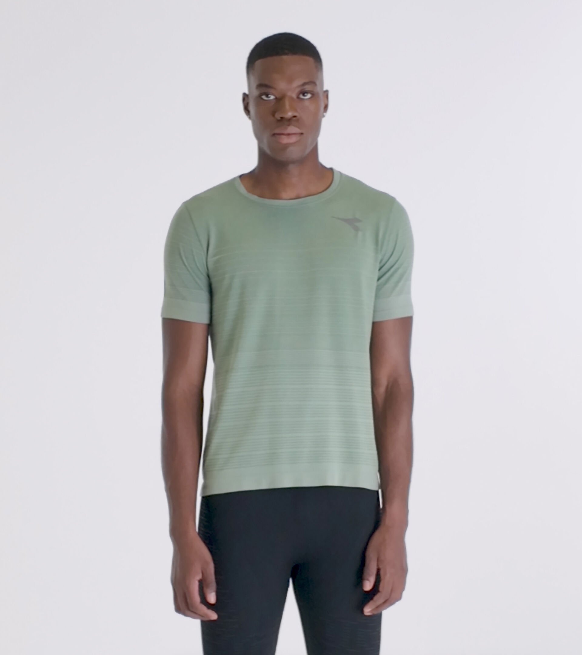 Maglietta tecnica termoregolante - Running - Uomo SS T-SHIRT STRATOUNO VERDE ICEBERG - Diadora