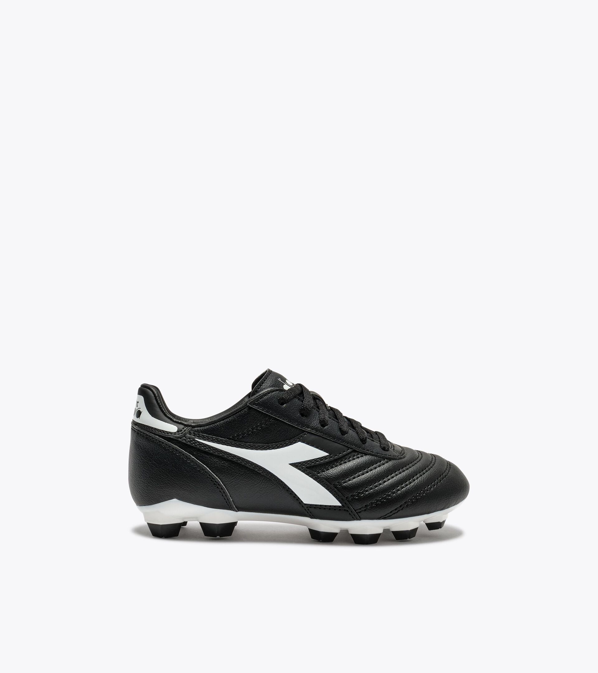 Calcio boots for firm grounds - Junior BRASIL ICON R LPU JR BLACK /WHITE - Diadora