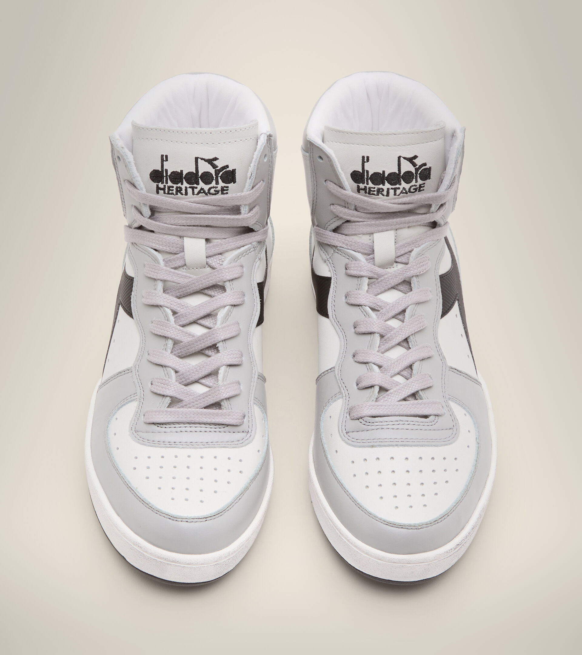 Heritage shoe - Unisex MI BASKET USED WHITE/HIGH RISE/BLACK - Diadora