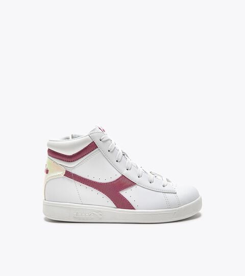Sports shoes - Youth 8-16 years GAME P HIGH GIRL GS WHITE/CLARET RED - Diadora