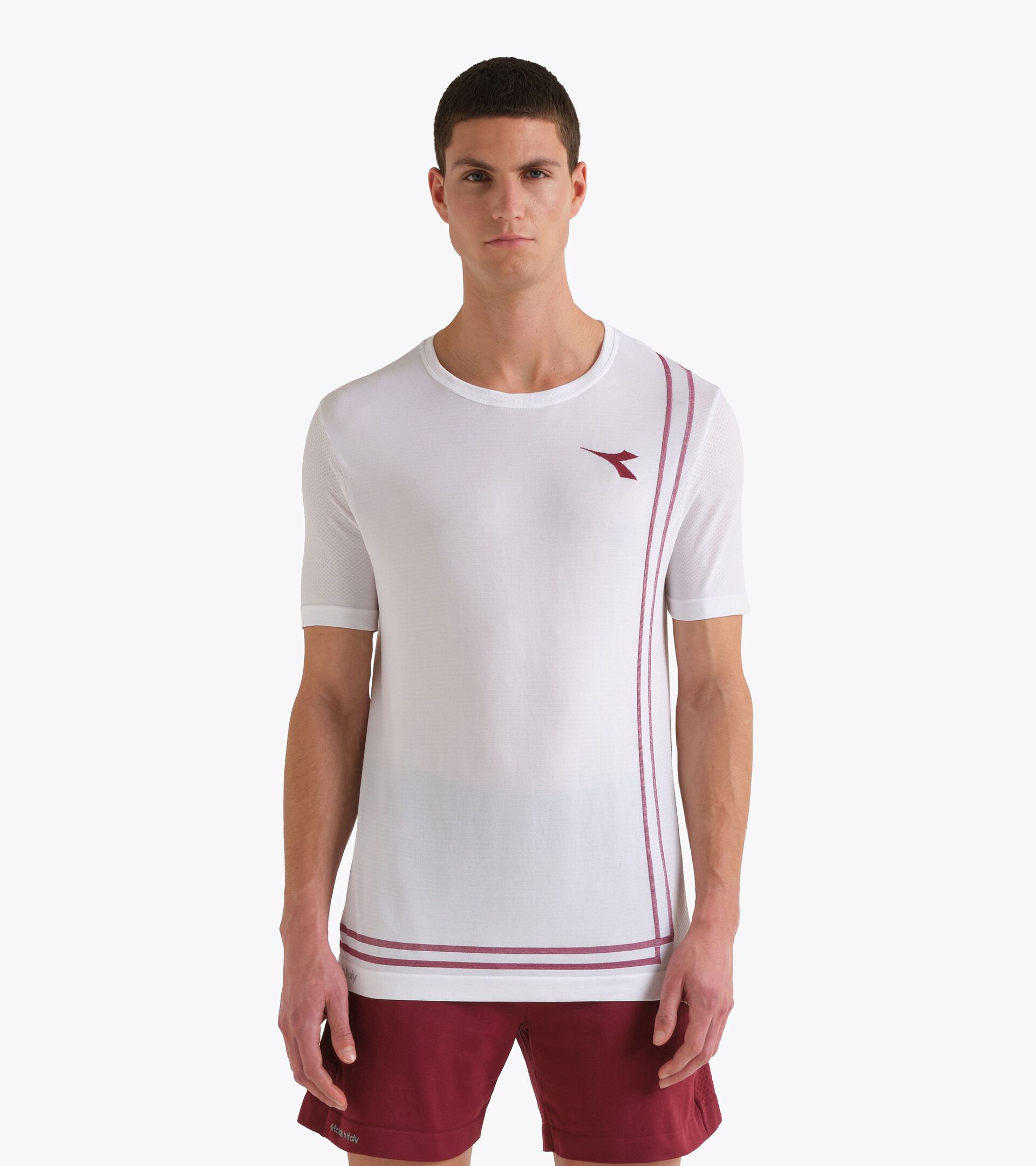 Camiseta STRATOUNO Made in Italy - Competici&oacute;n - Hombre
 SS T-SHIRT MATCH STRATOUNO BLANCO VIVO - Diadora
