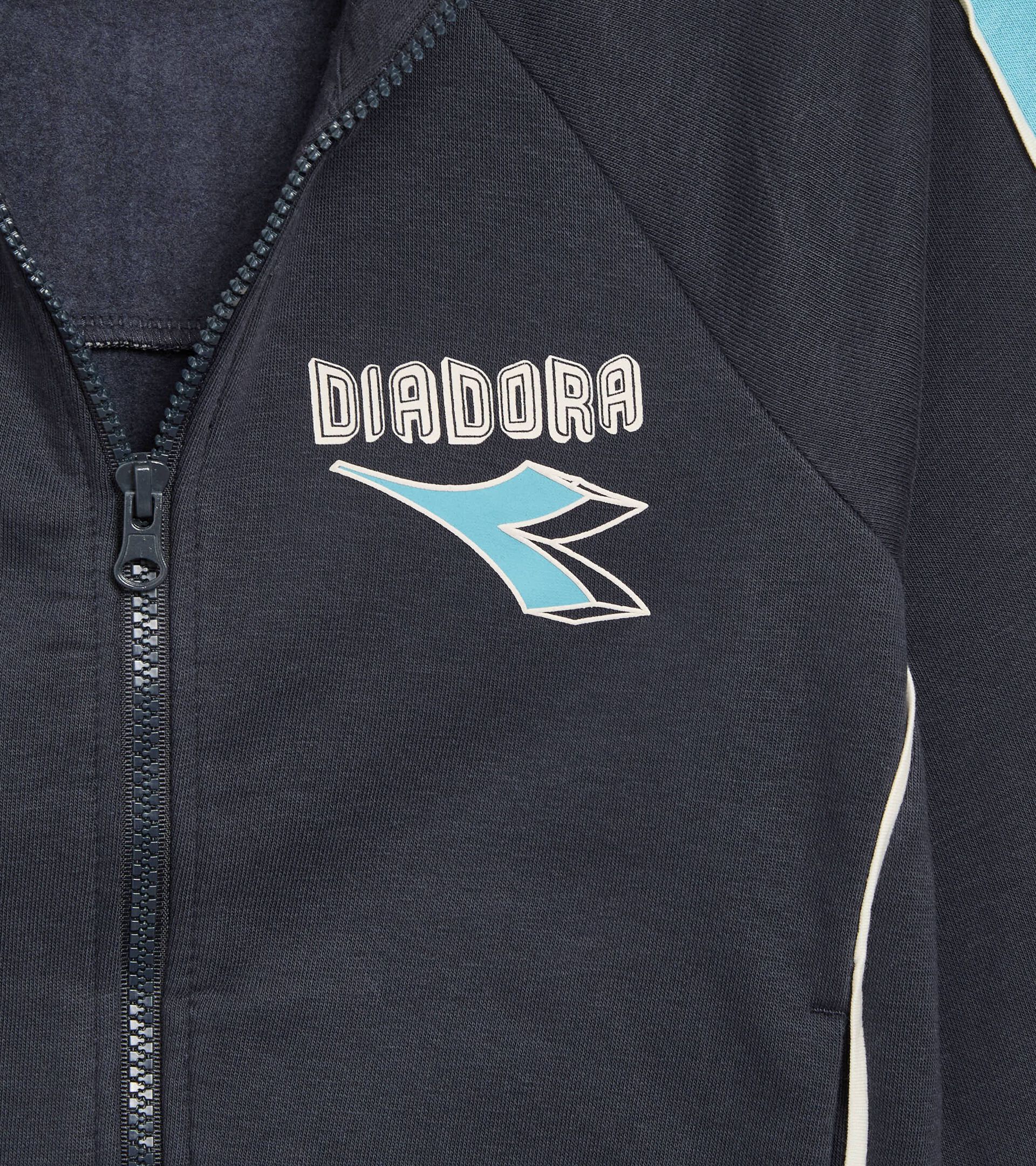 Tracksuit made with brushed fleece - Boy
 JB. TRACKSUIT FZ LOGO (BR) BLUE DENIM - Diadora