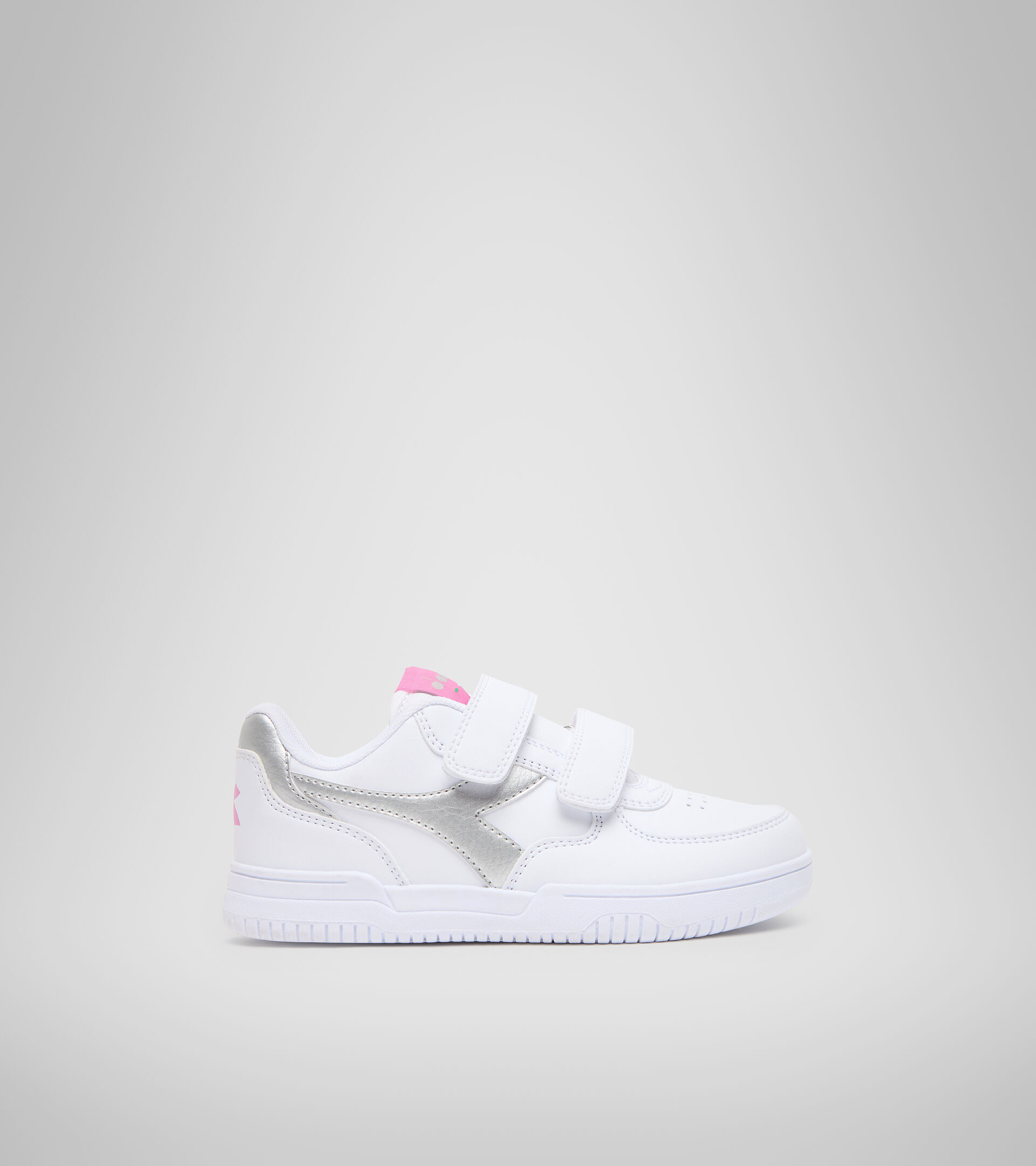 Sports shoes - Kids 4-8 years RAPTOR LOW PS WHITE/SILVER - Diadora