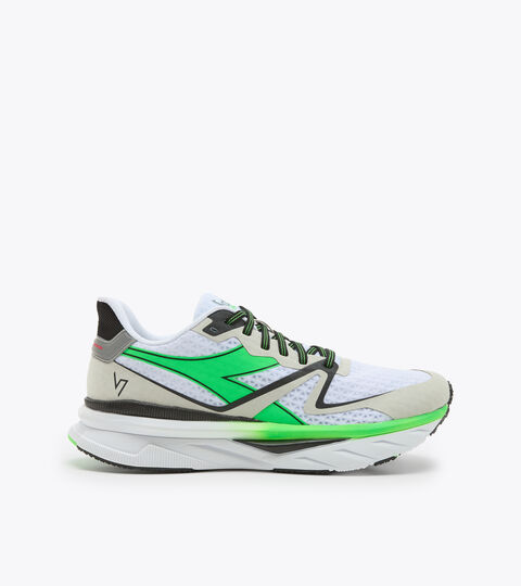 Made in Italy Running shoes - Unisex ATOMO V7000 WHITE/GREEN FLUO/BLACK - Diadora