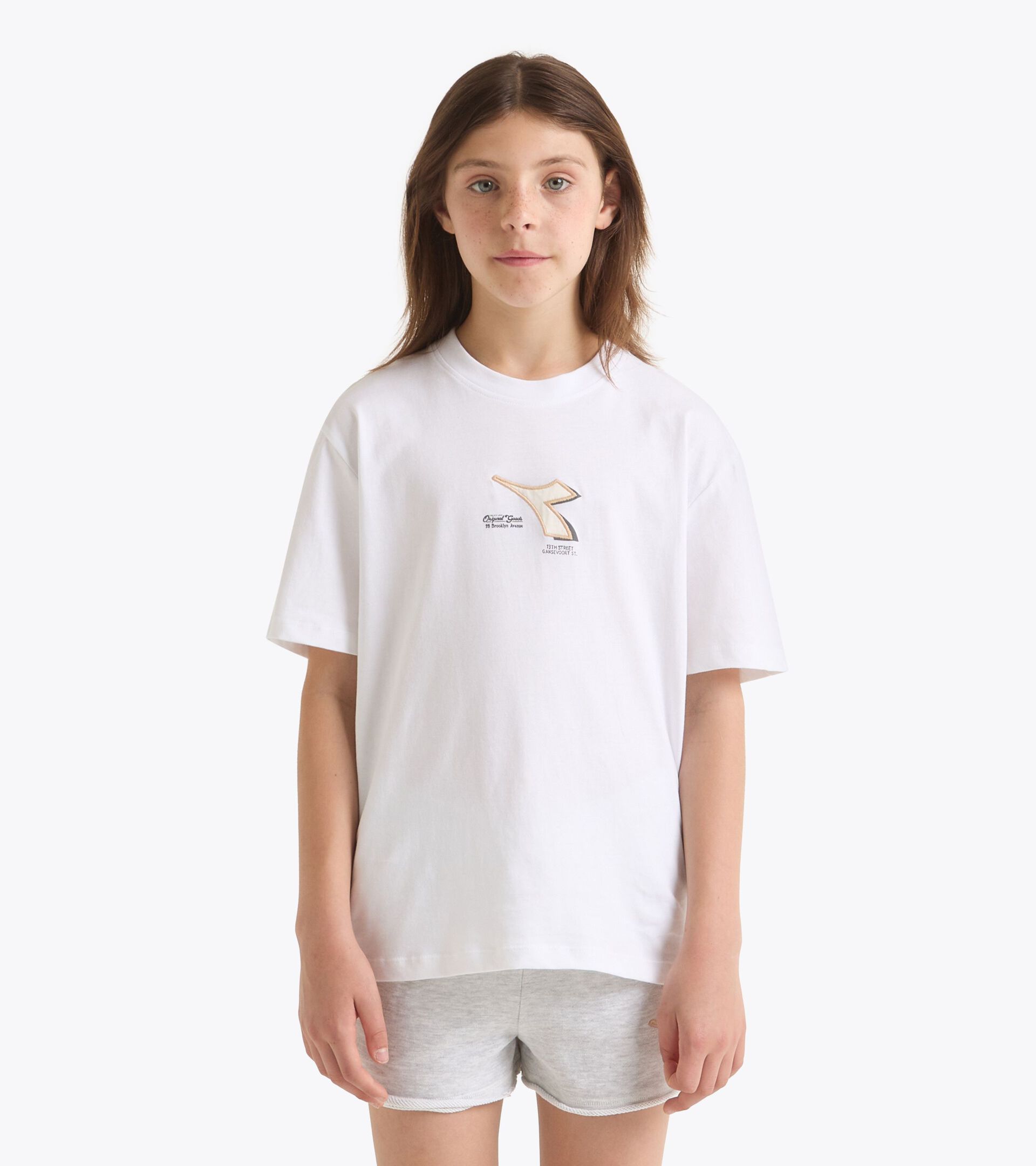 T-shirt - Boys and Girls JU. T-SHIRT SS DISTRICT MARSHMALLOW - Diadora