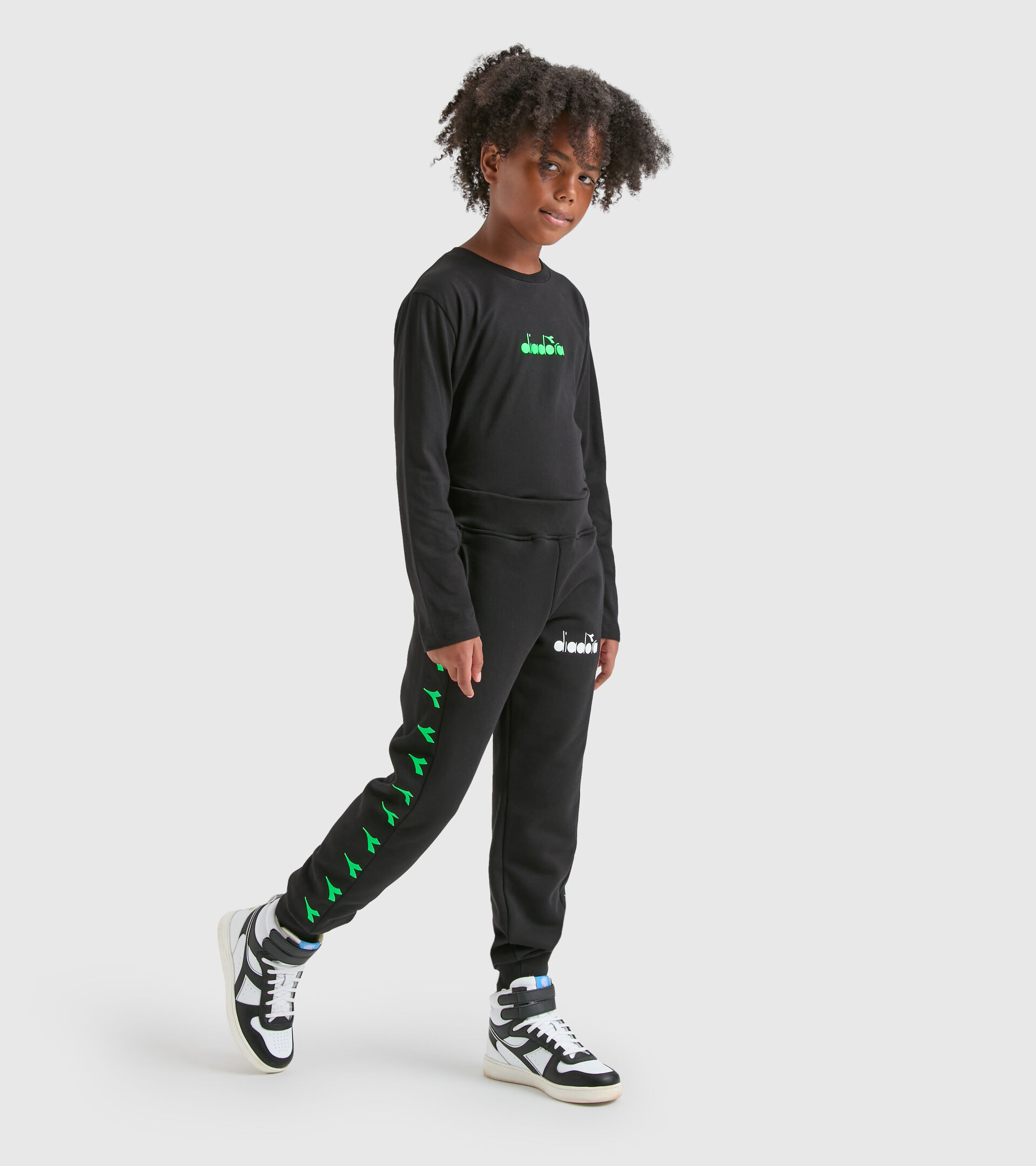 Sporthose mit Logo - Jungen JB.PANTS CUFF D SCHWARZ - Diadora