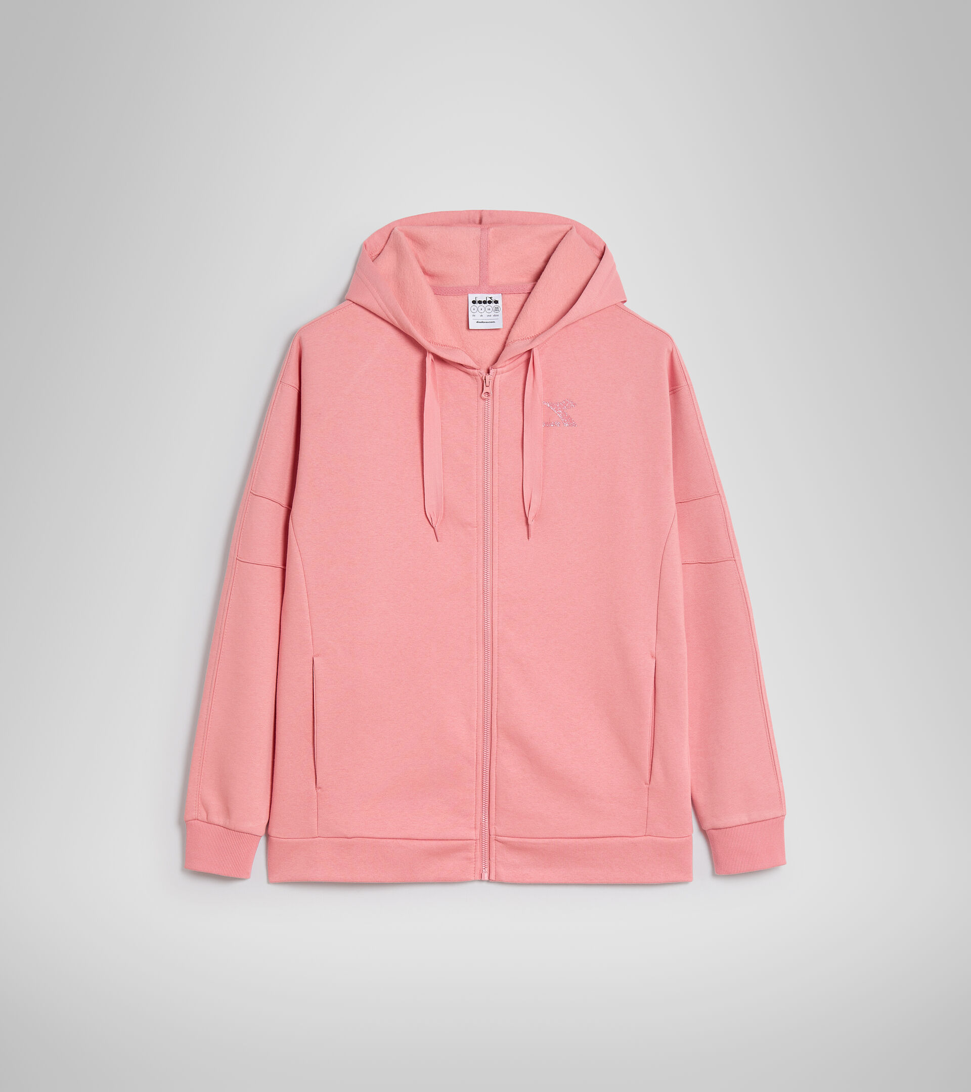 Hooded sweatshirt - Women L.HOODIE FZ BLINK LOBSTER BISQUE - Diadora