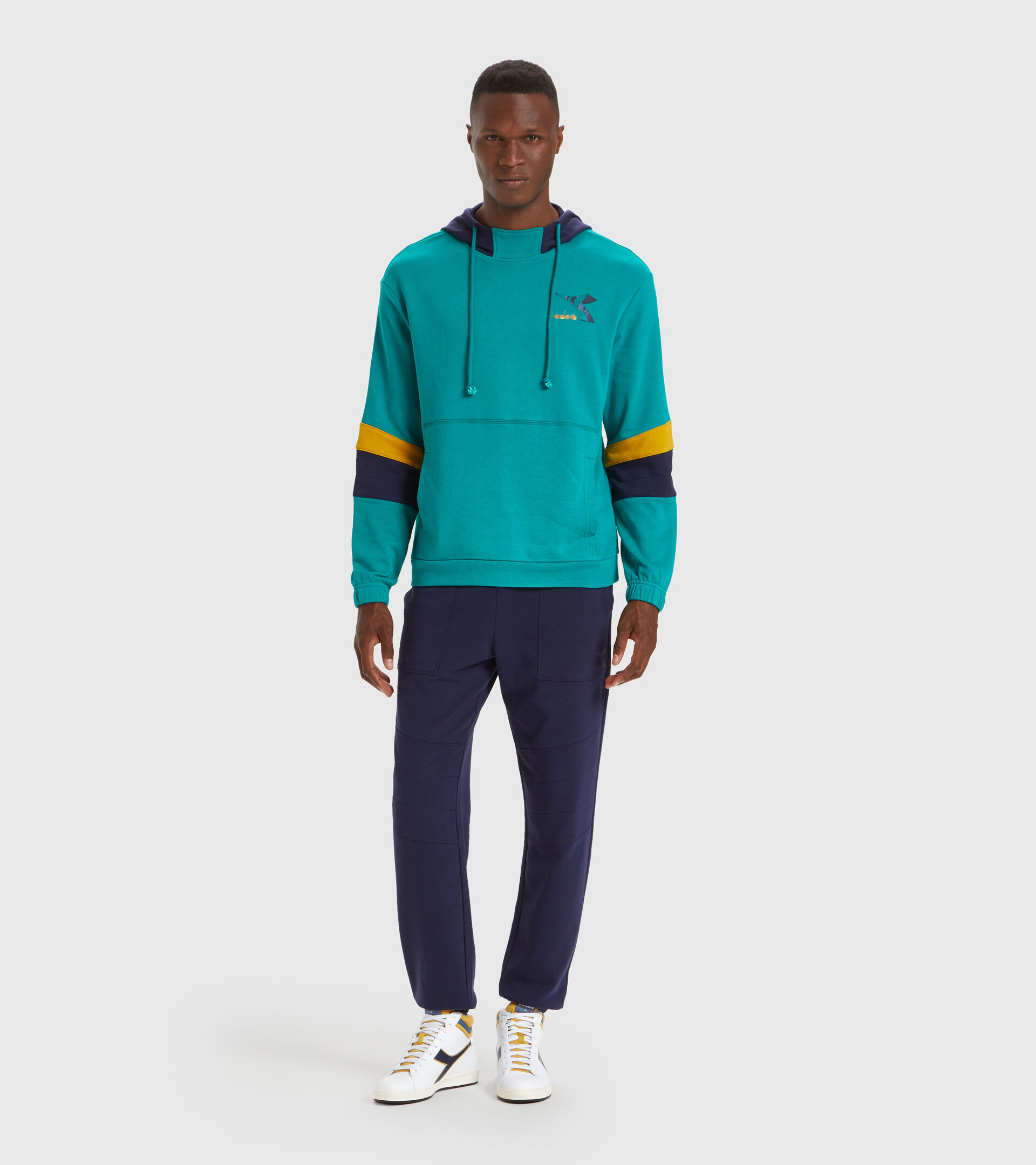 Hooded sweatshirt - Men HOODIE SWEAT SHIELD GREEN SHADOW - Diadora