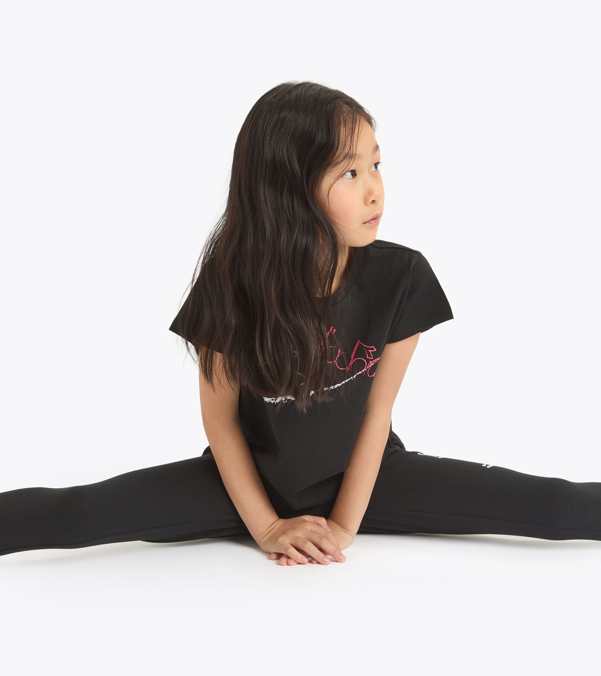 Cotton t-shirt - Girls JG. T-SHIRT SS GRAFFITI BLACK - Diadora