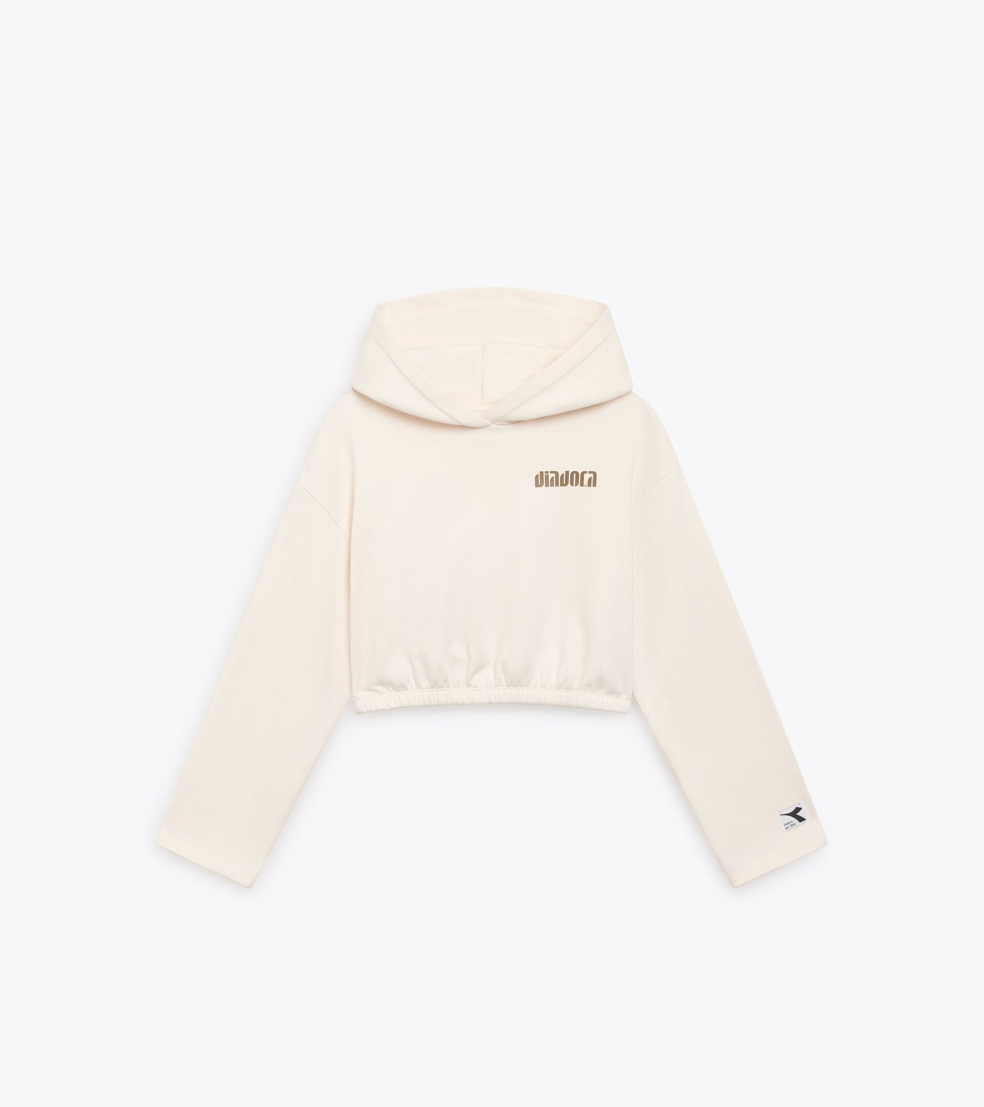 Cropped hoodie - Women's
 L. HOODIE ATHL. LOGO WHISPER WHITE - Diadora