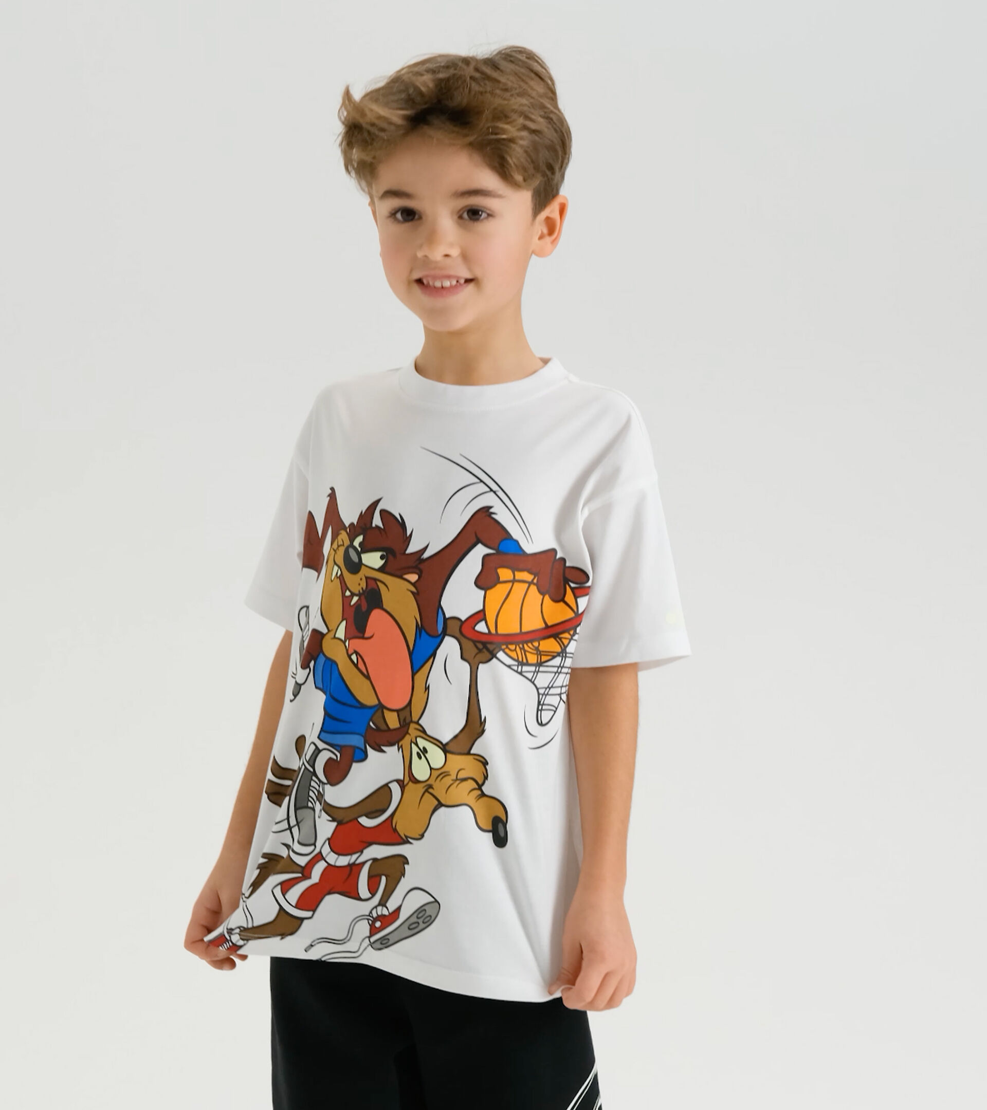 Sports T-shirt - Kids JU.T-SHIRT SS WB OPTICAL WHITE + D - Diadora