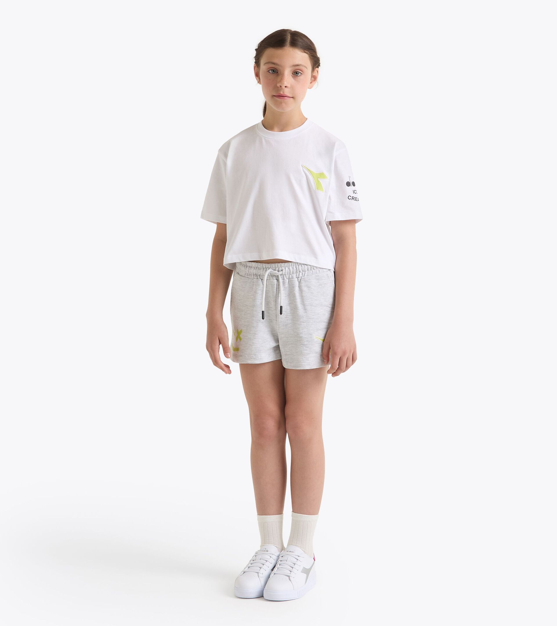 Sport suit - Fit comfort - Girl JG. SET CANDY LIGHT MIDDLE GREY MELANGE - Diadora
