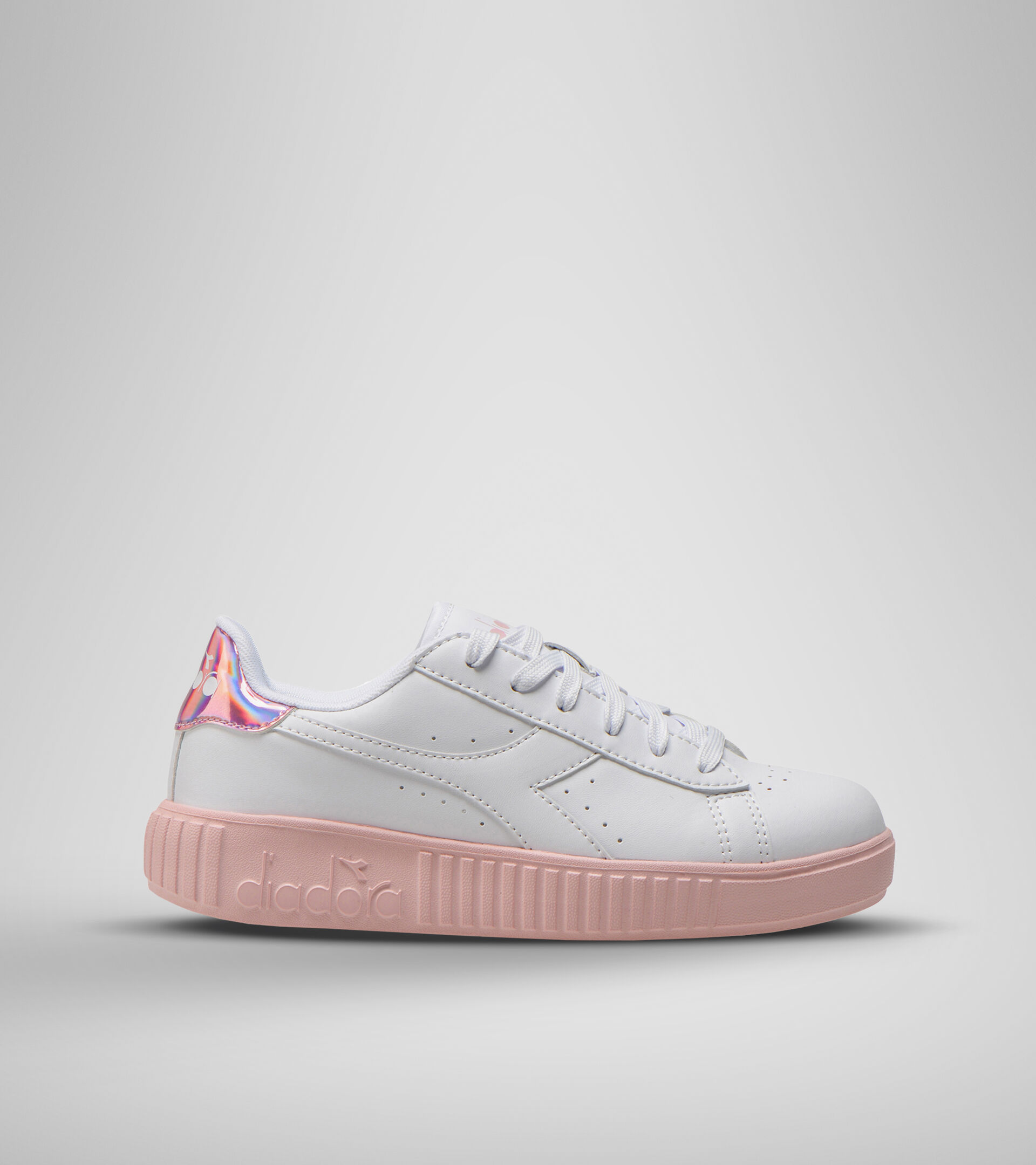 Sports shoes - Youth 8-16 years GAME STEP GS WHITE/PINK PEACHSKIN - Diadora