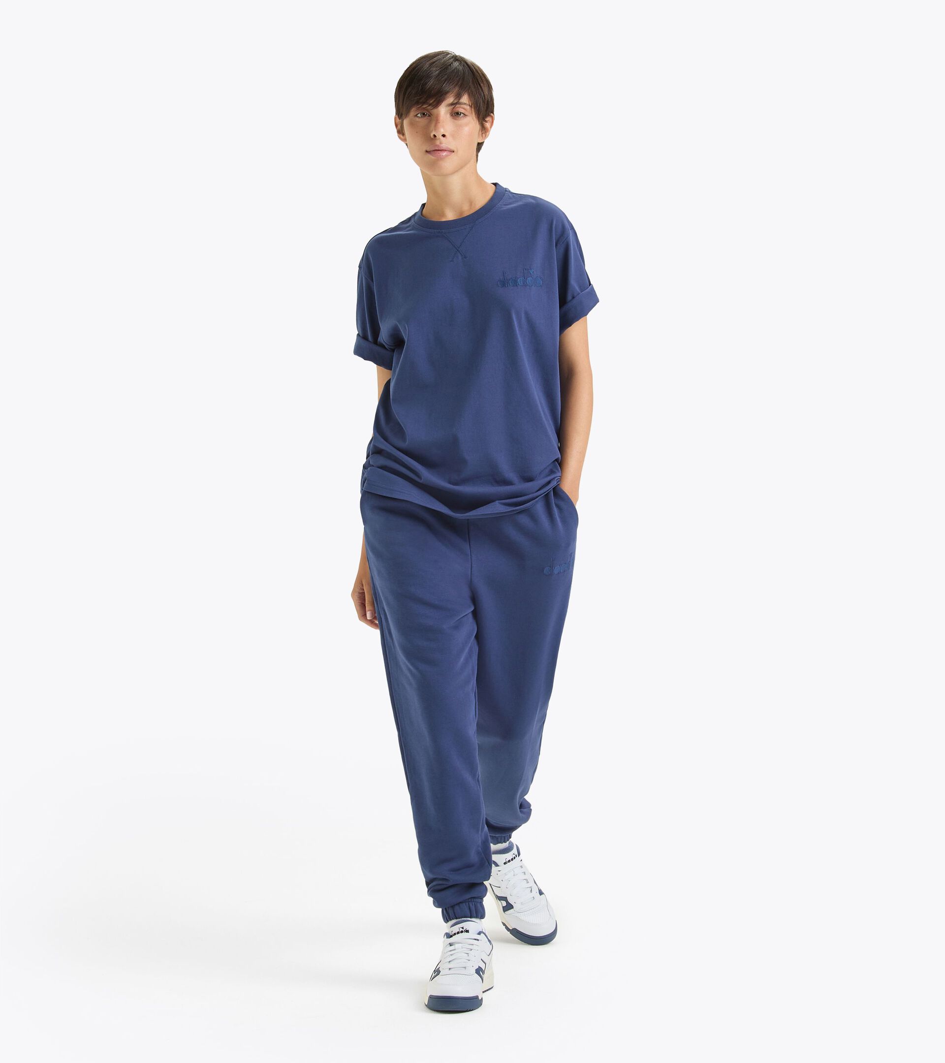 T-shirt - Gender Neutral T-SHIRT SS ATHL. LOGO BLU OCEANA - Diadora