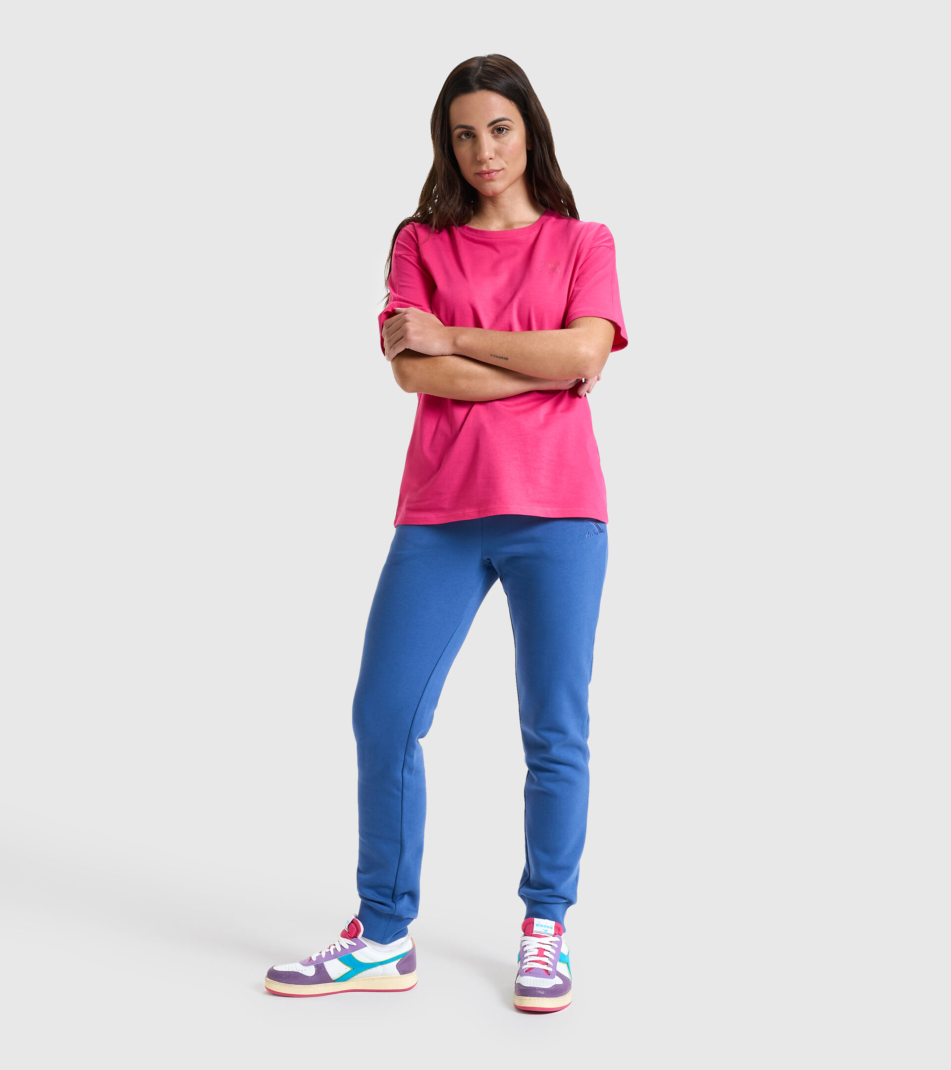Sports trousers - Women L.PANTS CUFF CORE BIJOU BLUE - Diadora