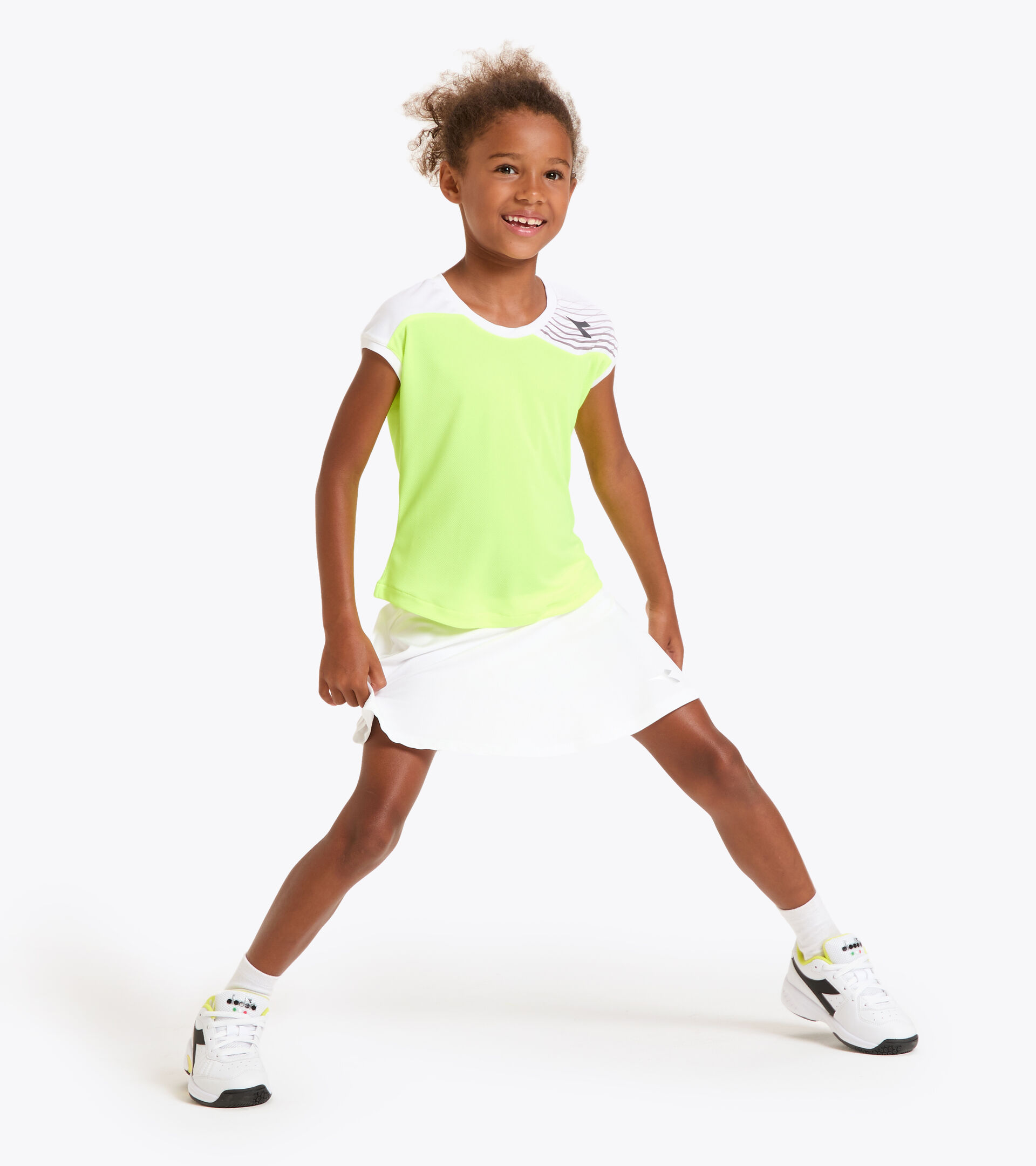 Tennis T-shirt - Junior G. T-SHIRT COURT FLUO YELLOW DD - Diadora