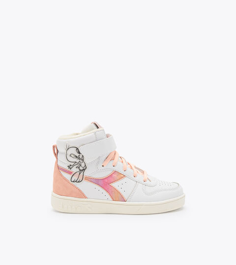 Sports shoes - Kids 4-8 years MAGIC BASKET MID TWEETY PS WHITE/PEACH MELBA - Diadora