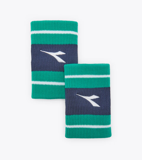 Muñequera para el sudor WRISTBANDS WIDE LOGO VERDE AZUL ULTRAMARINO - Diadora