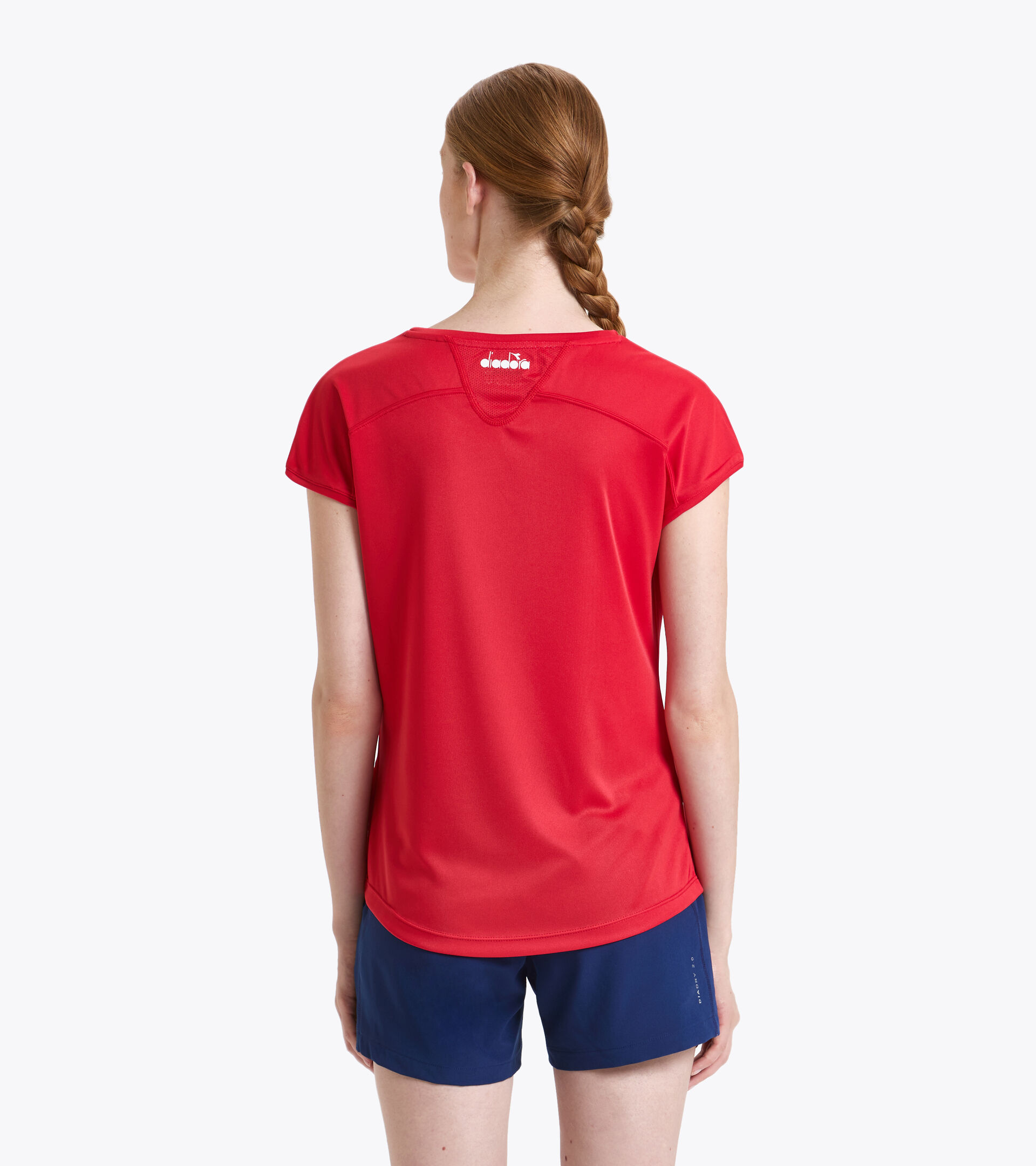 Camiseta de tenis - Mujer L. T-SHIRT TEAM ROJO TOMATE - Diadora