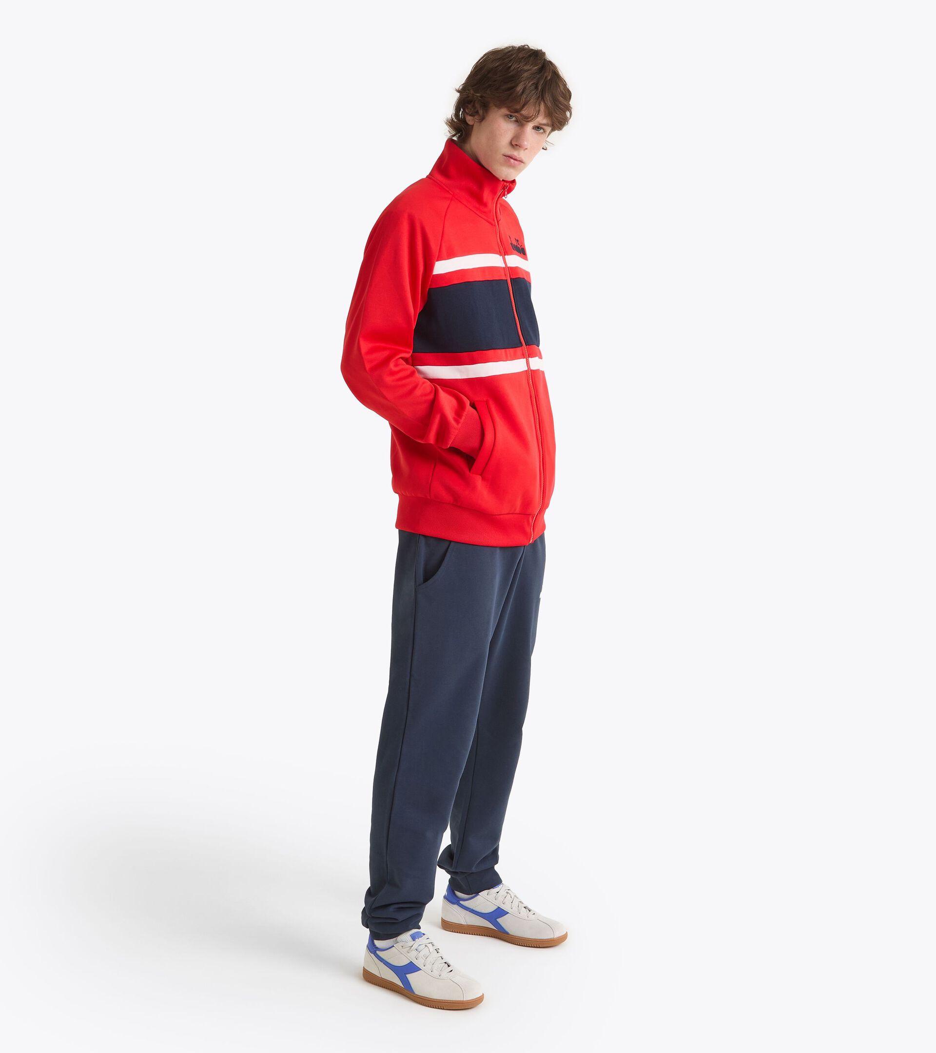 Veste de sport d&rsquo;inspiration ann&eacute;es 80 - Pour tous les genres JACKET 80S ROUGE ARDENT - Diadora