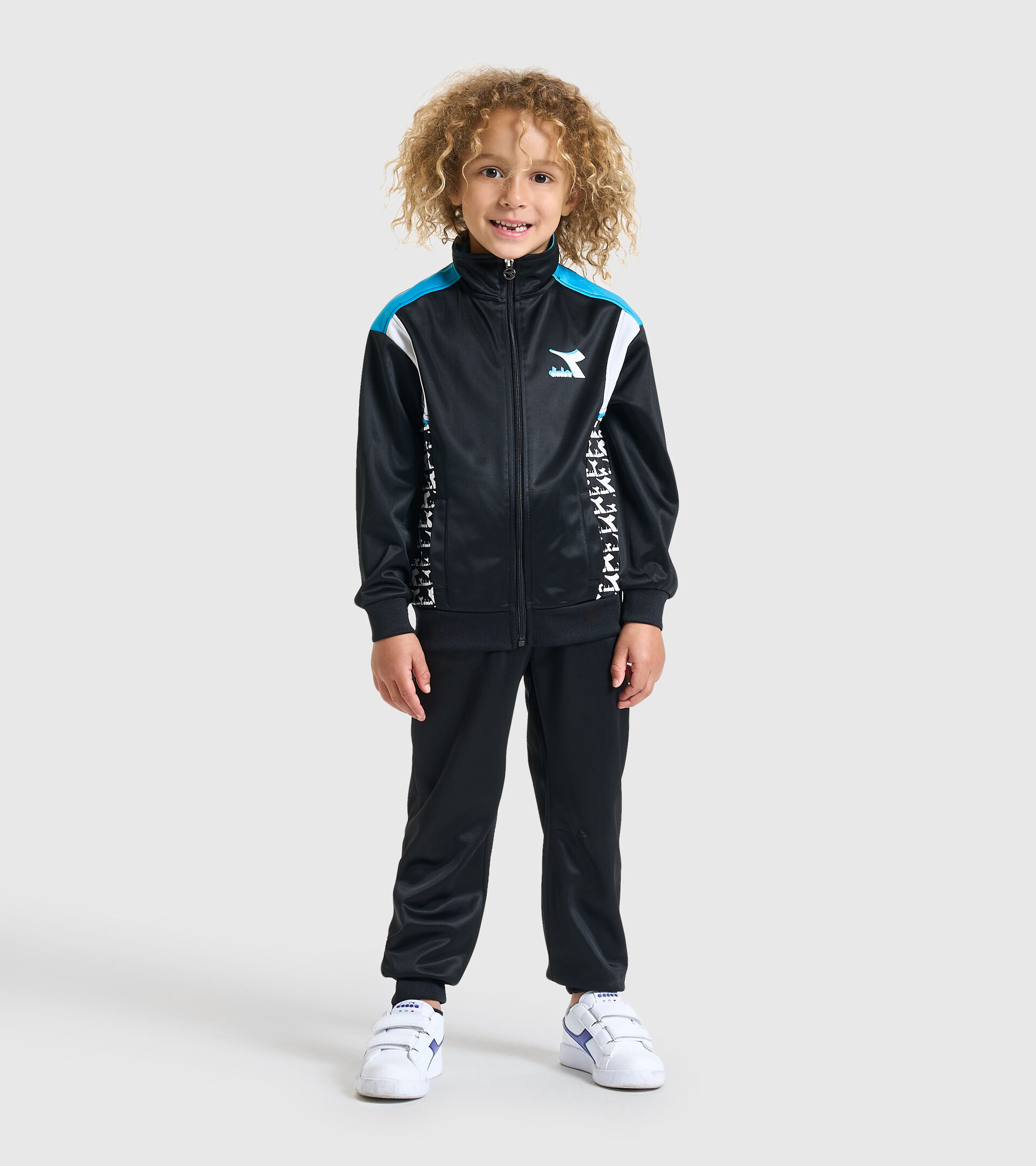 Tracksuit - Kids JU. LIGHT FZ TRACKSUIT CUBIC BLACK - Diadora