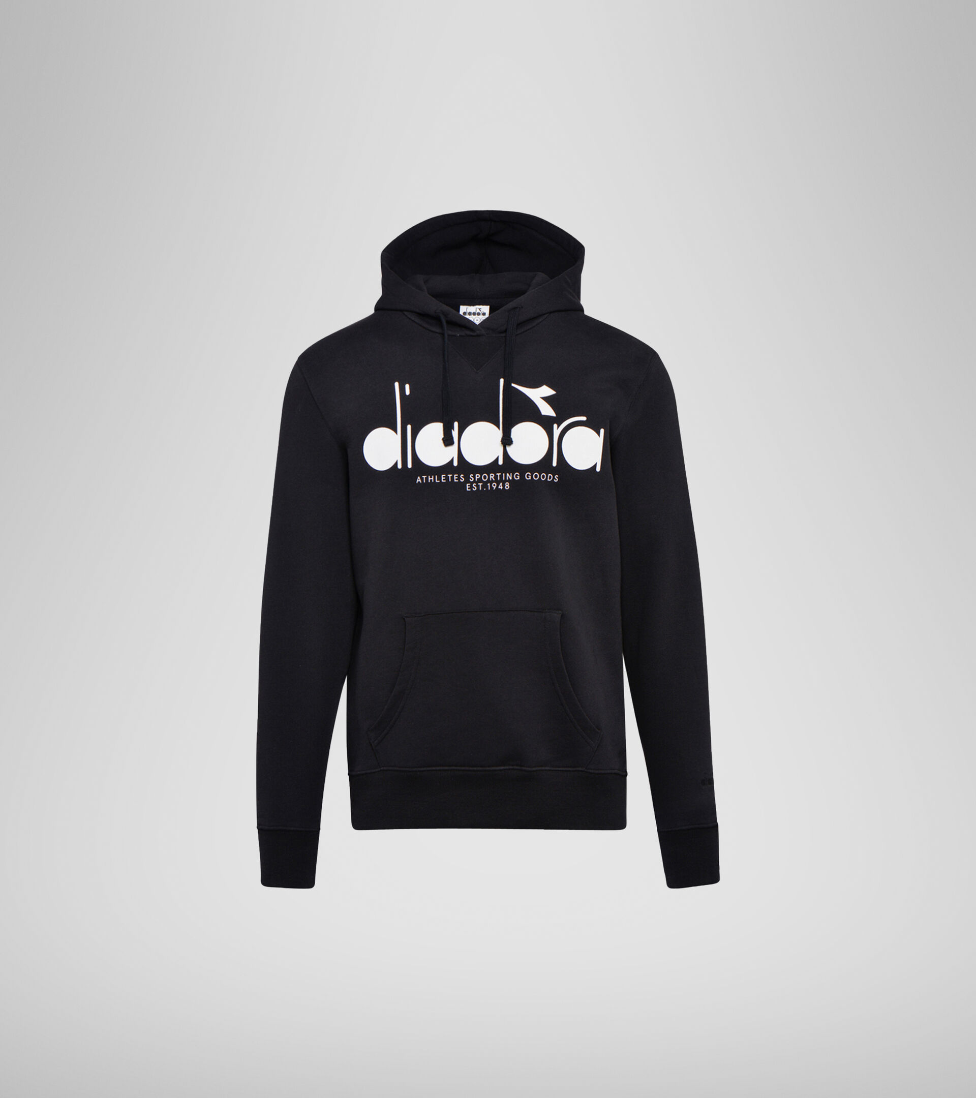Hooded sweatshirt - Unisex HOODIE 5PALLE BLACK/OPTICAL WHITE - Diadora