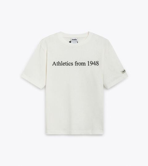 T-SHIRT SS LEGACY, WHISPER WHITE 50% recycled cotton t-shirt - Made in Italy - Gender Neutral T-SHIRT SS LEGACY WHISPER WHITE - Diadora