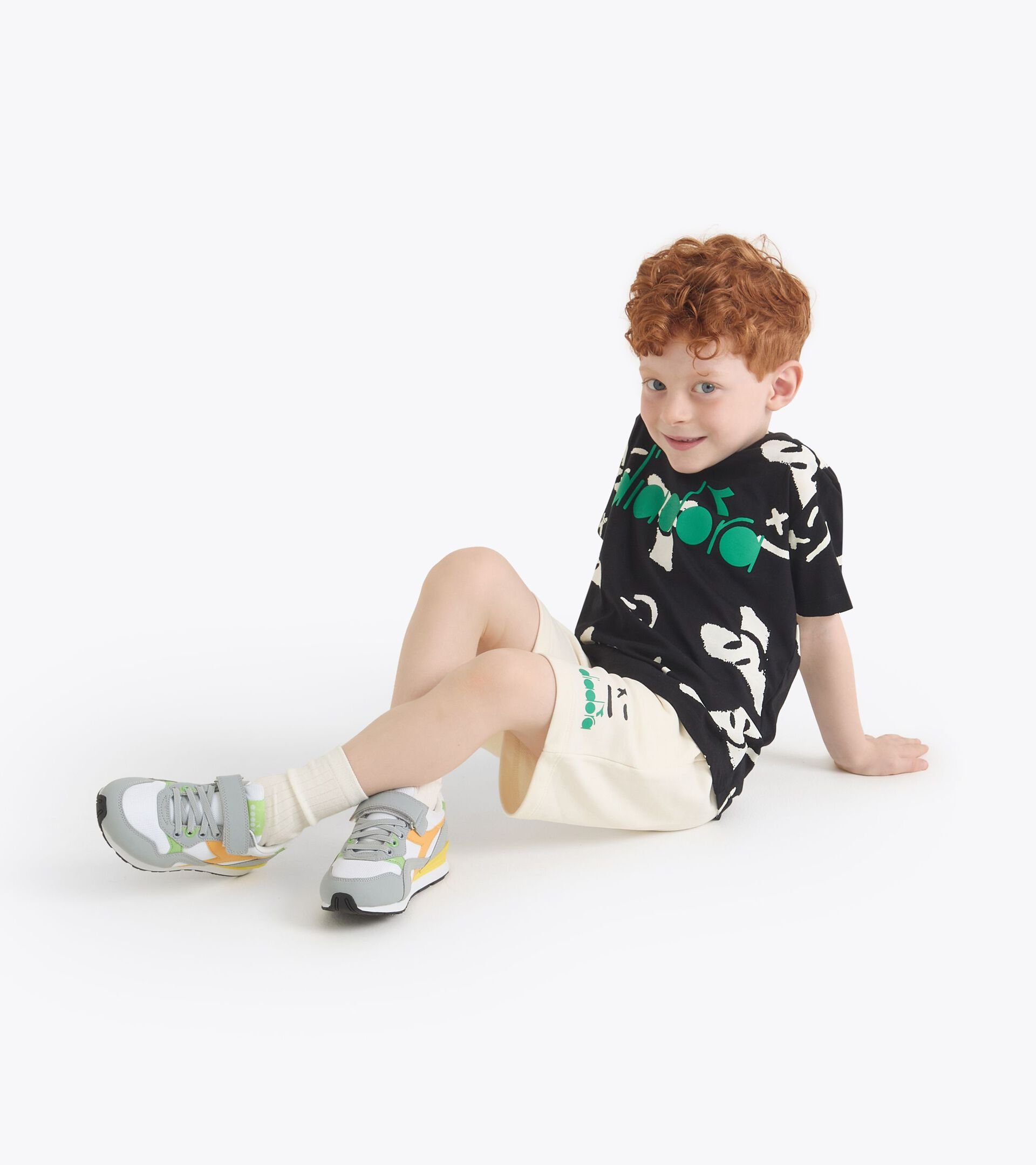 Sport suit - Fit comfort - Baby boy (2-7 years) JB. SET SMILE LOGO TD BLACK /CREAM - Diadora