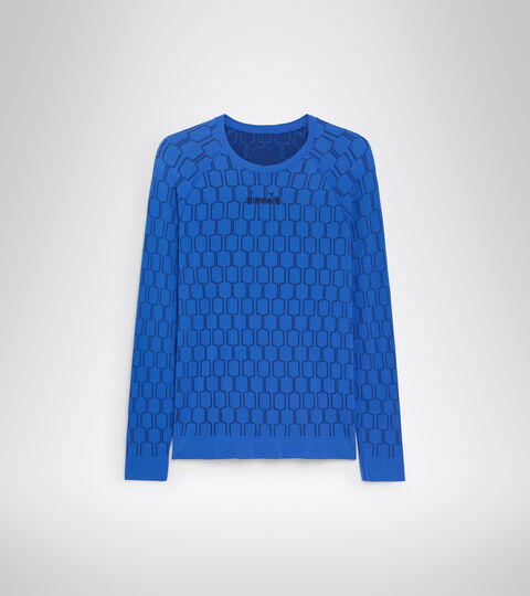 LS SKIN FRIENDLY T-SHIRT, TURKISH SEA Long sleeves running T-shirt - Men LS SKIN FRIENDLY T-SHIRT TURKISH SEA - Diadora