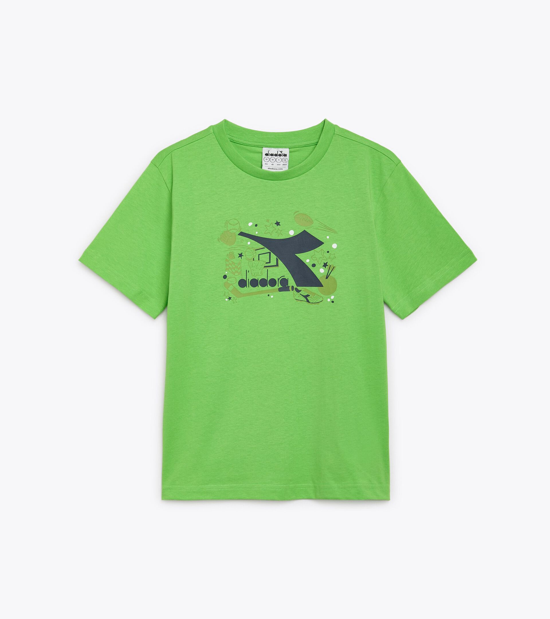 T-shirt sportiva - Bambino JB. T-SHIRT SS NEON VERDE GELSOMINO VIVO - Diadora