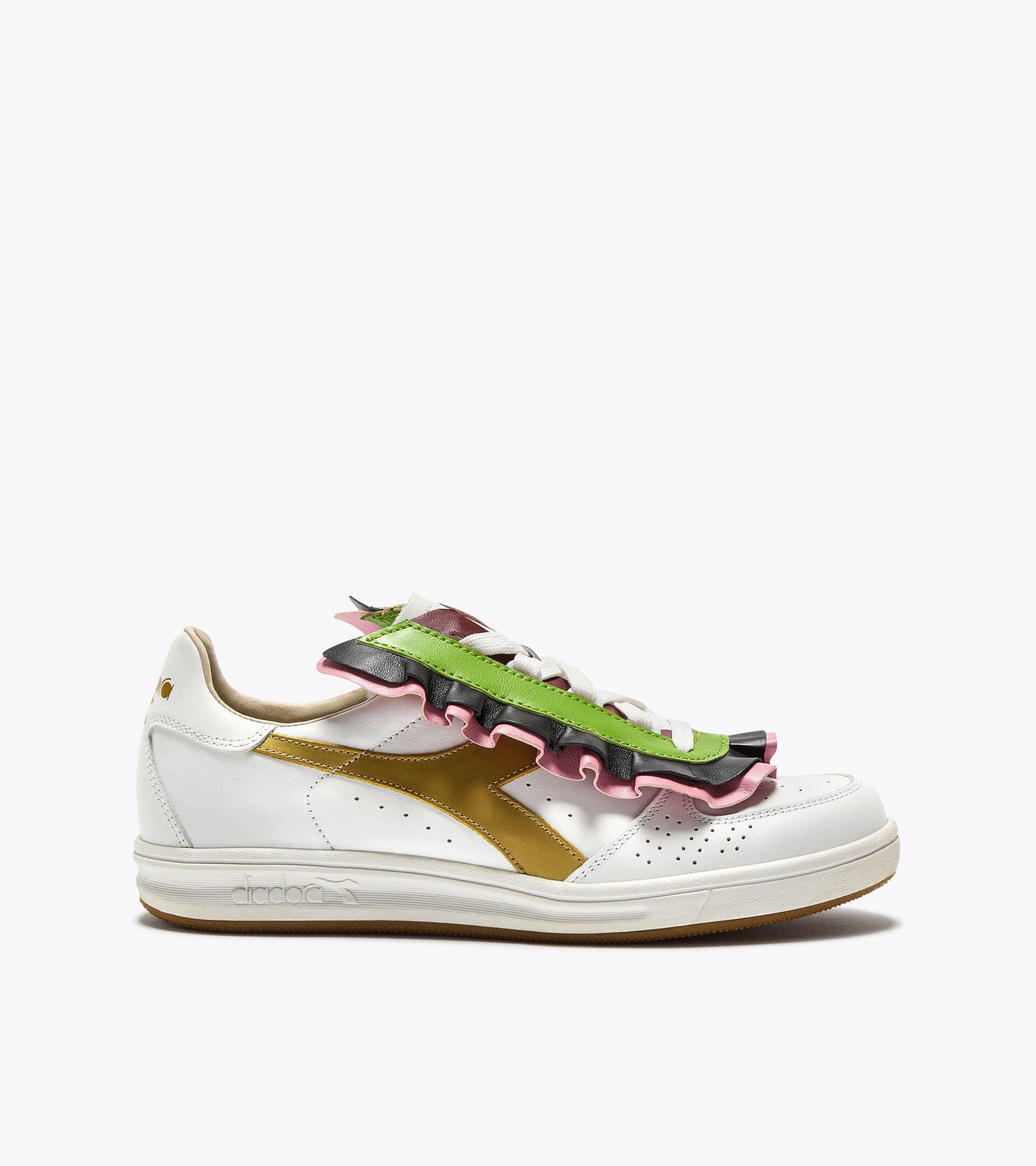 Sneakers Heritage en cuir - Femme B.ELITE ROUGE WN NOIR/A PEINE ROSE - Diadora