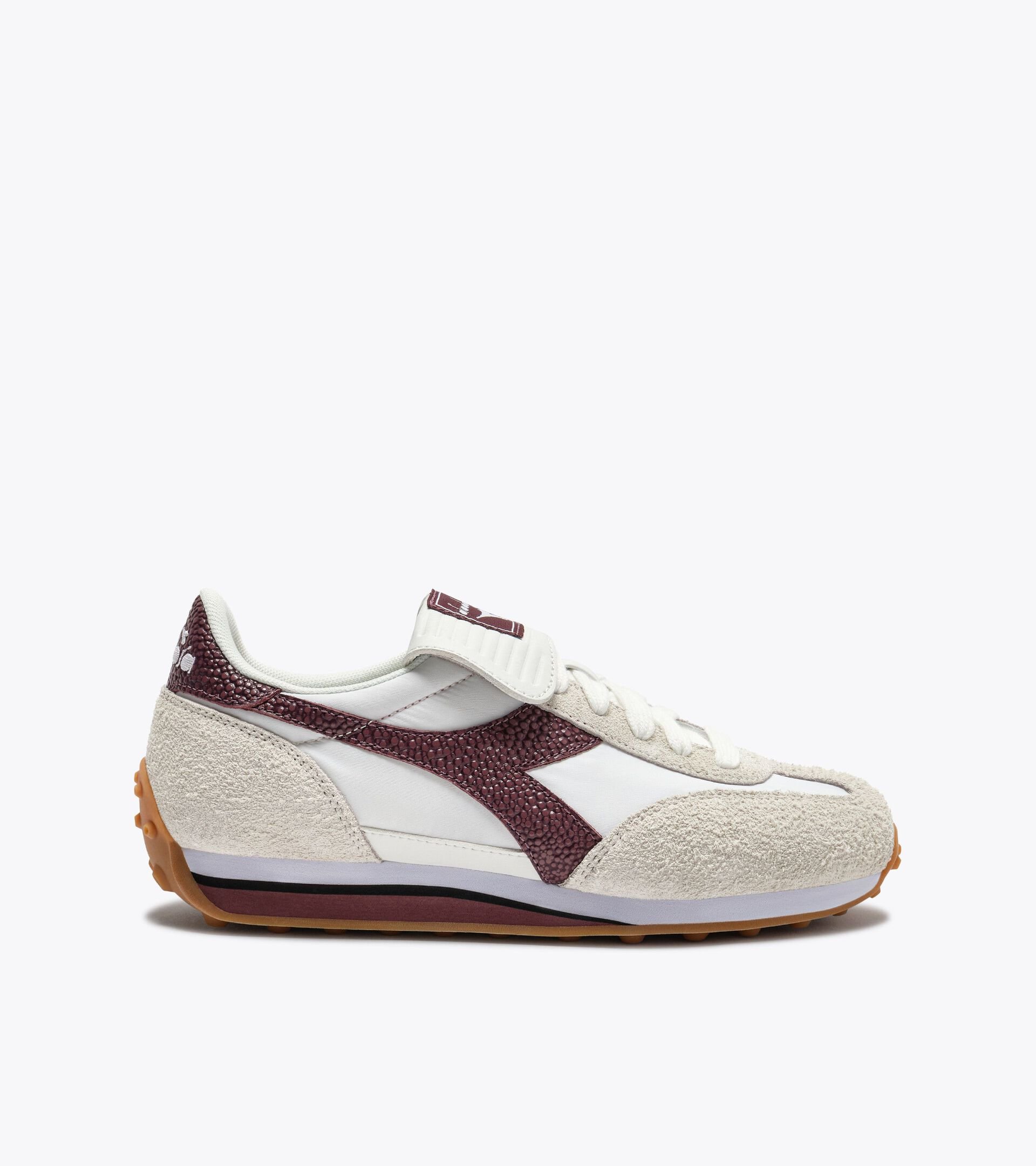 Zapatillas de ante de ca&ntilde;a baja - Mujer RALLY INDOOR BIANCO/VIOLA AVVENTO - Diadora