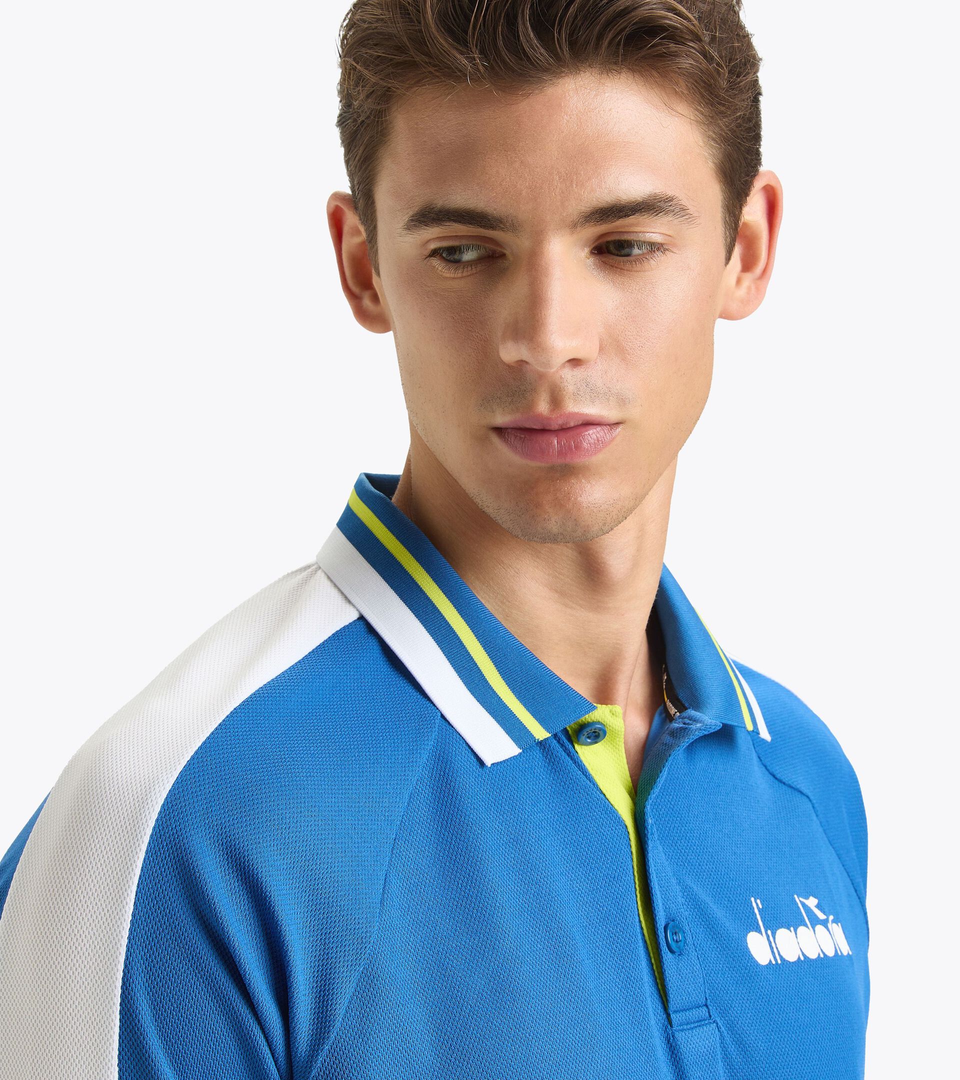 Tennis polo shirt - Men SS POLO ICON DEJA VU BLUE - Diadora