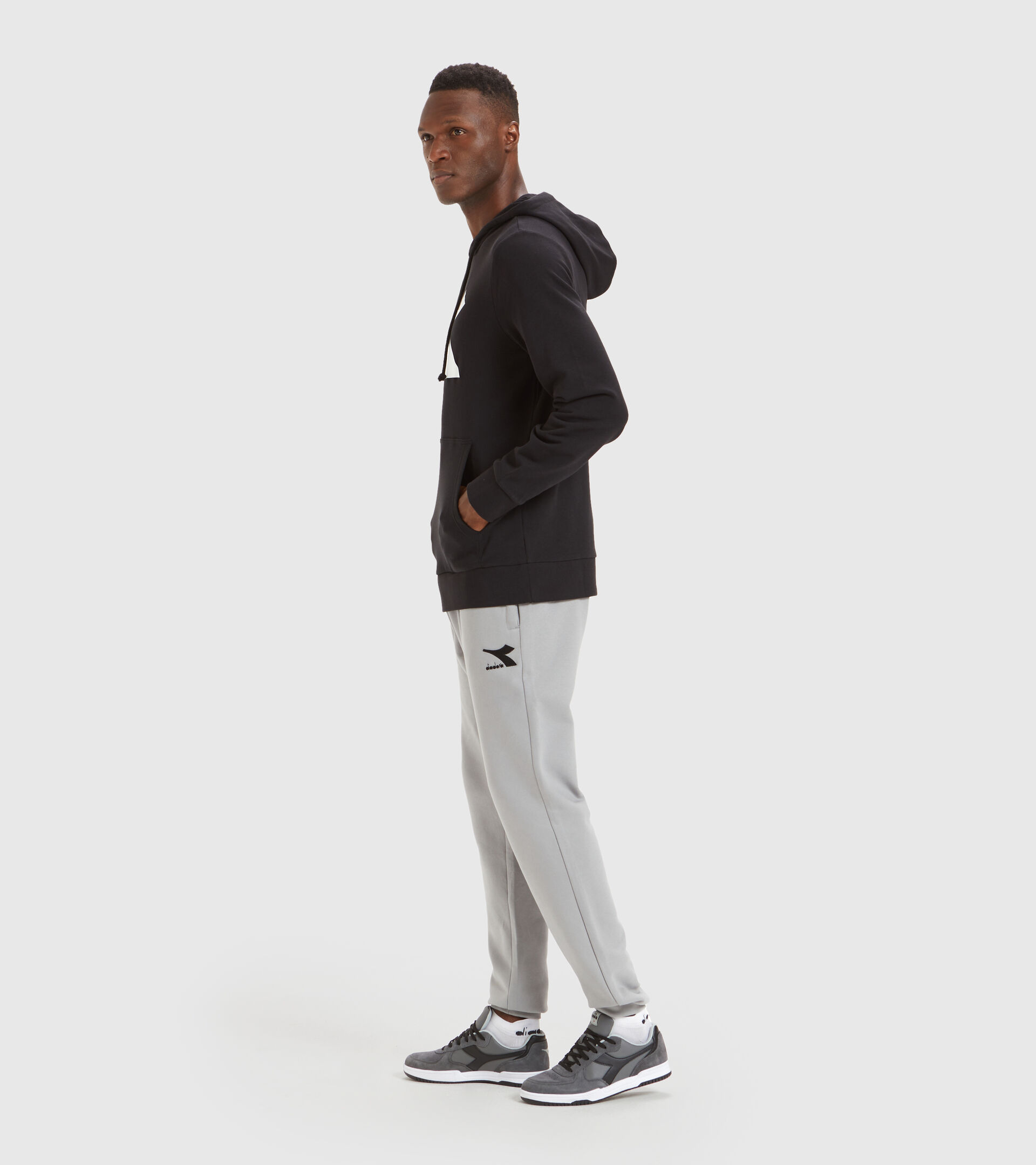 Apparel Sport UOMO HOODIE BIG LOGO BLACK Diadora