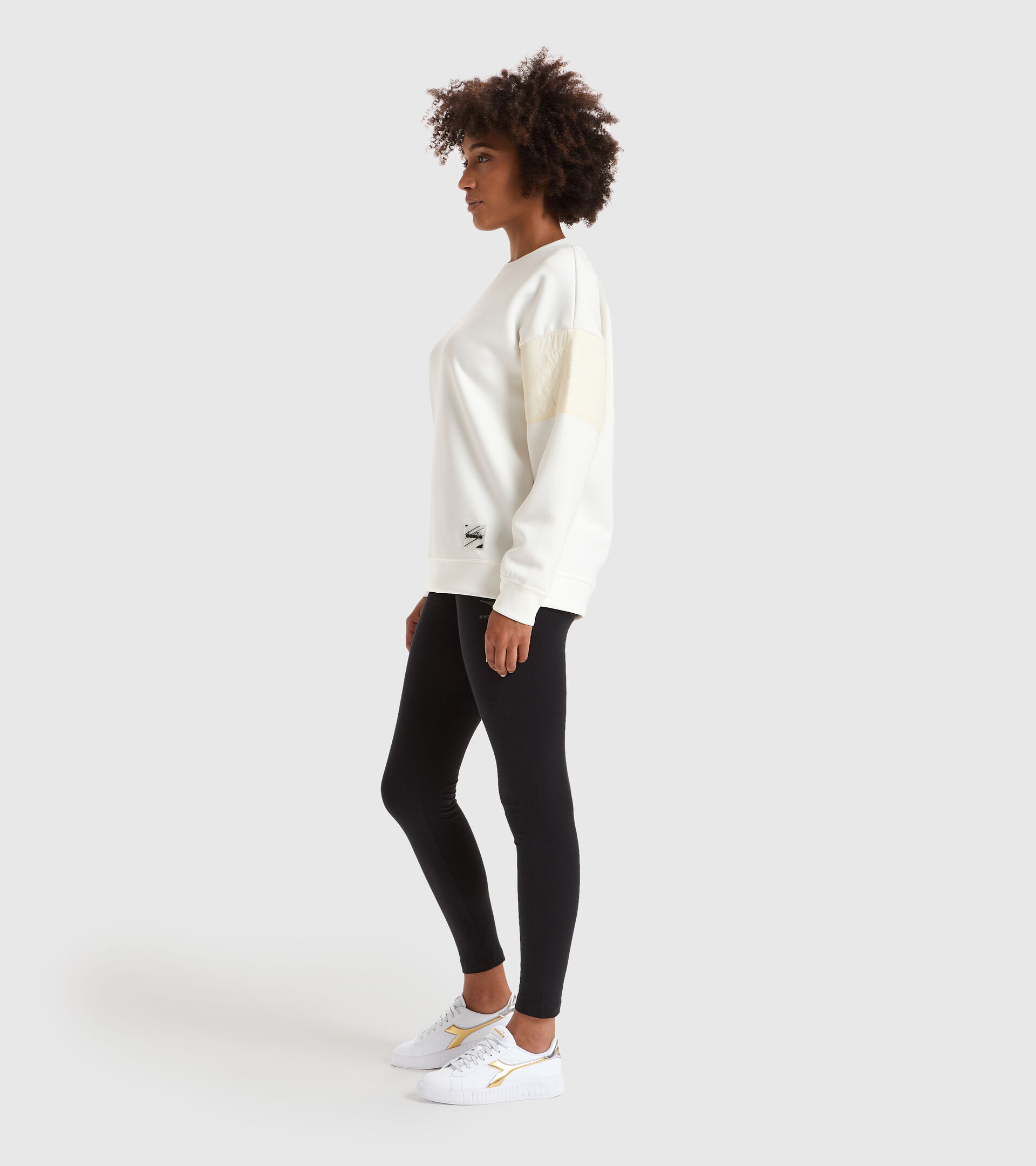 Crew-neck sweatshirt - Women L. SWEATSHIRT CREW URBANITY WHITE - Diadora