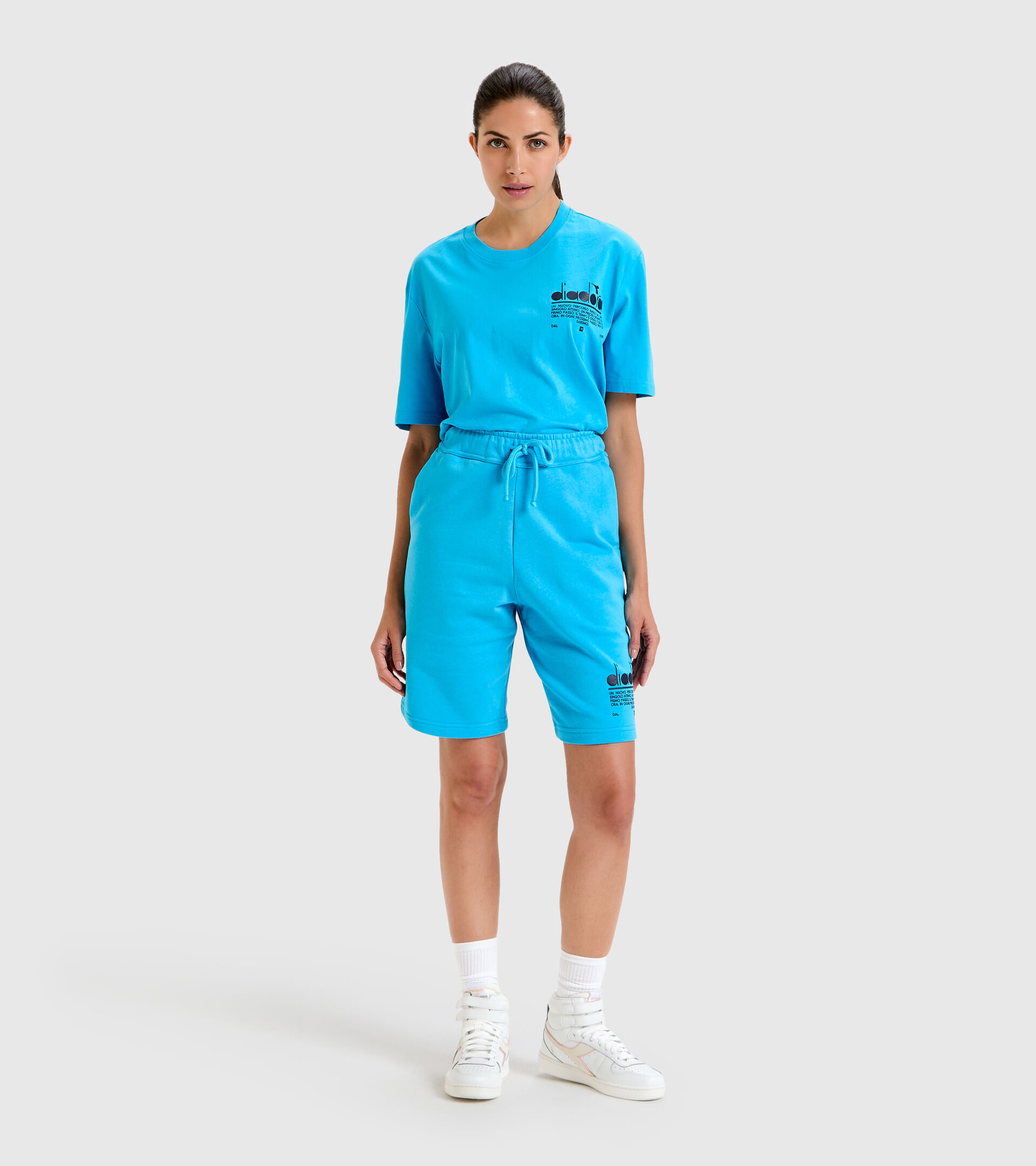 Cotton shorts - Unisex BERMUDA MANIFESTO SKY BLUE INTENSE - Diadora