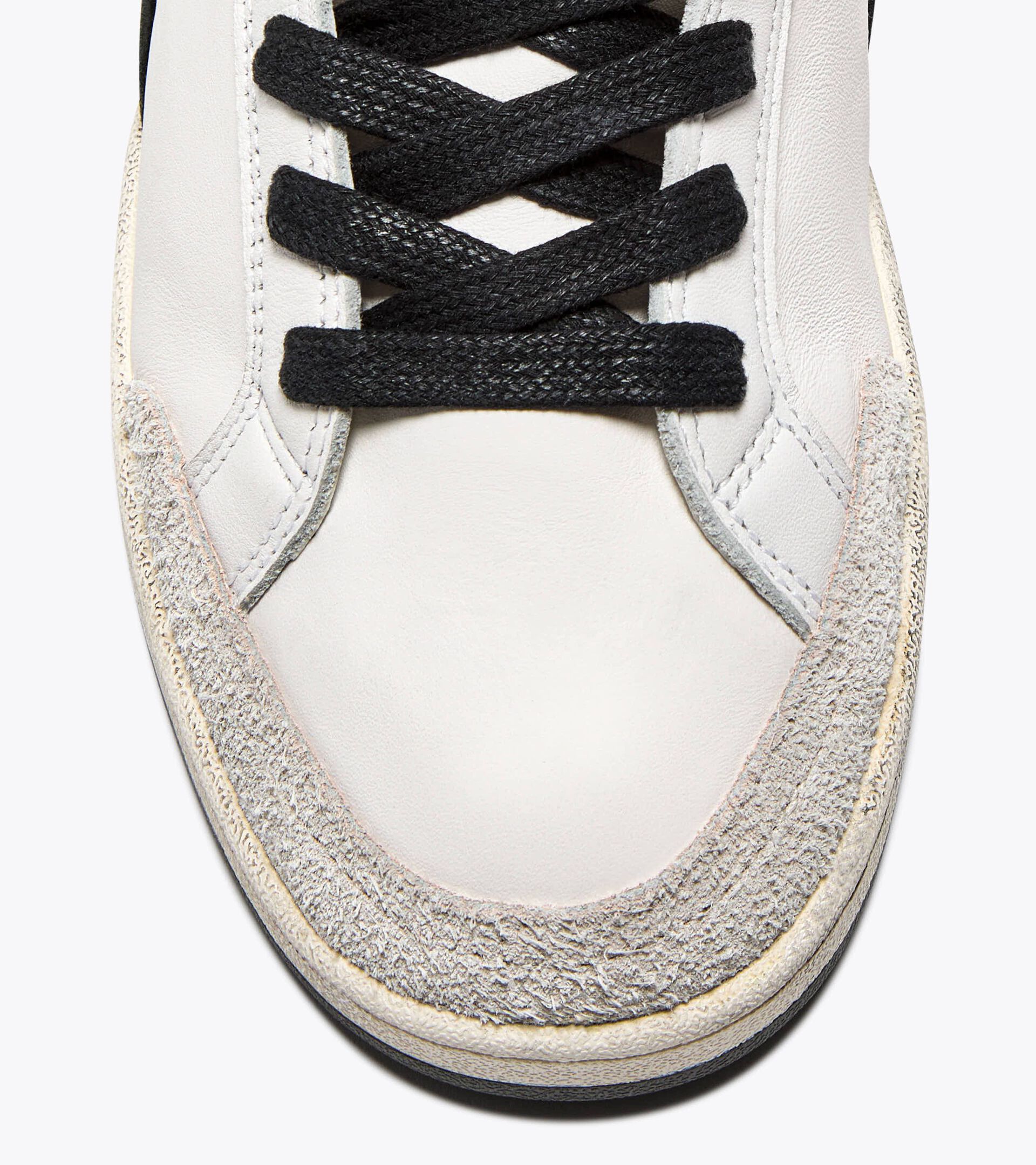 Heritage sneaker made from leather - All-gender
 PRESTIGE HIGH USED WHITE/BLACK - Diadora