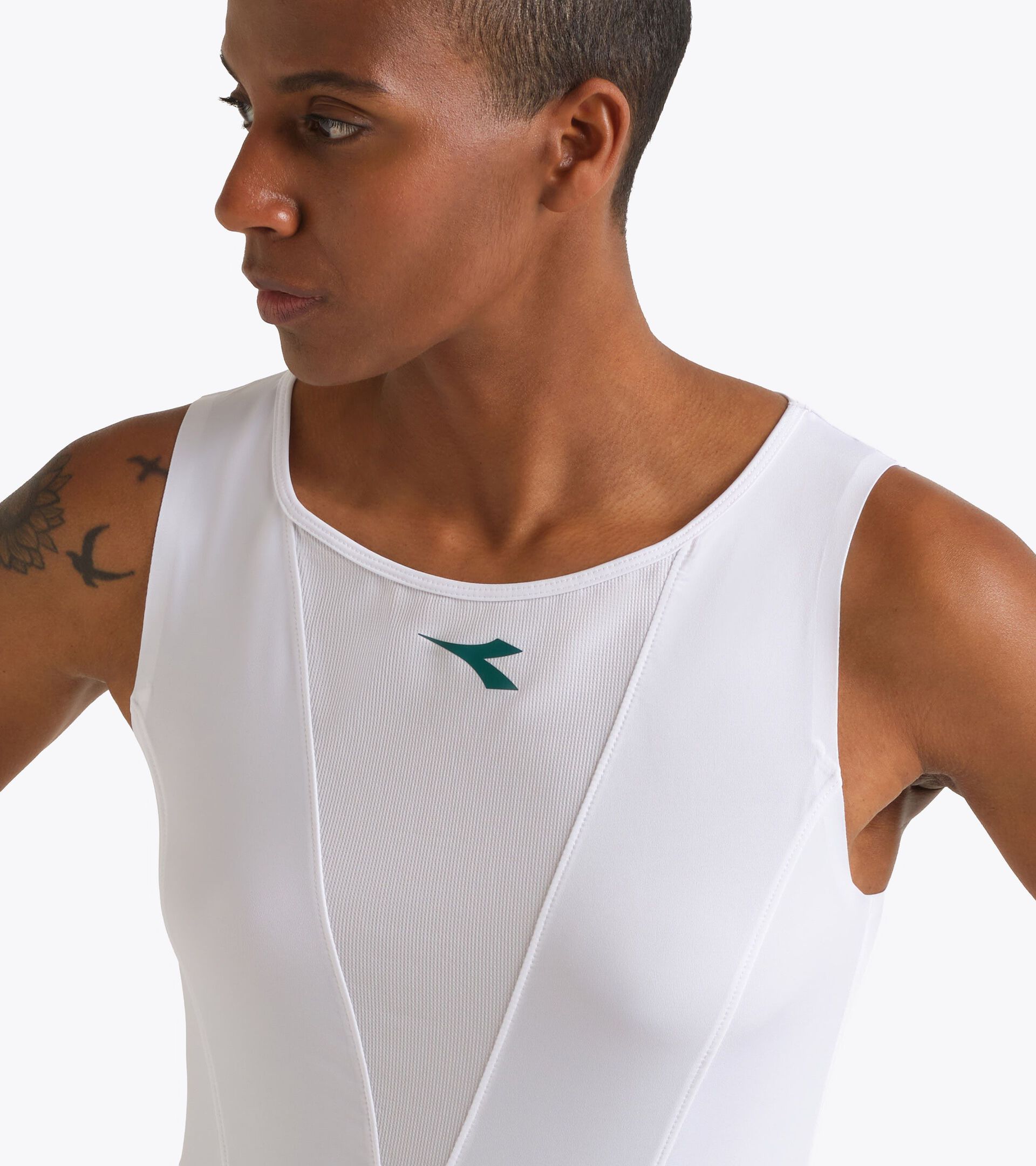 Tank top with FIBRAZERO Technology - Competition - Men&rsquo;s L. TANK MATCH FIBRAZERO OPTICAL WHITE - Diadora