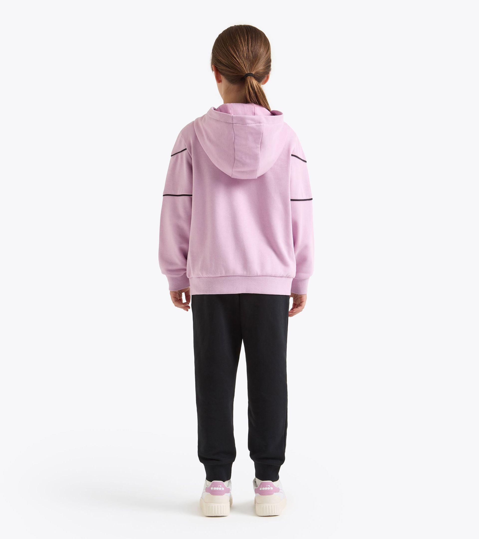 Coordinated tracksuit - Boys and girls  JU. TRACKSUIT HD FZ LOGO (FT) VIOLET MIST - Diadora