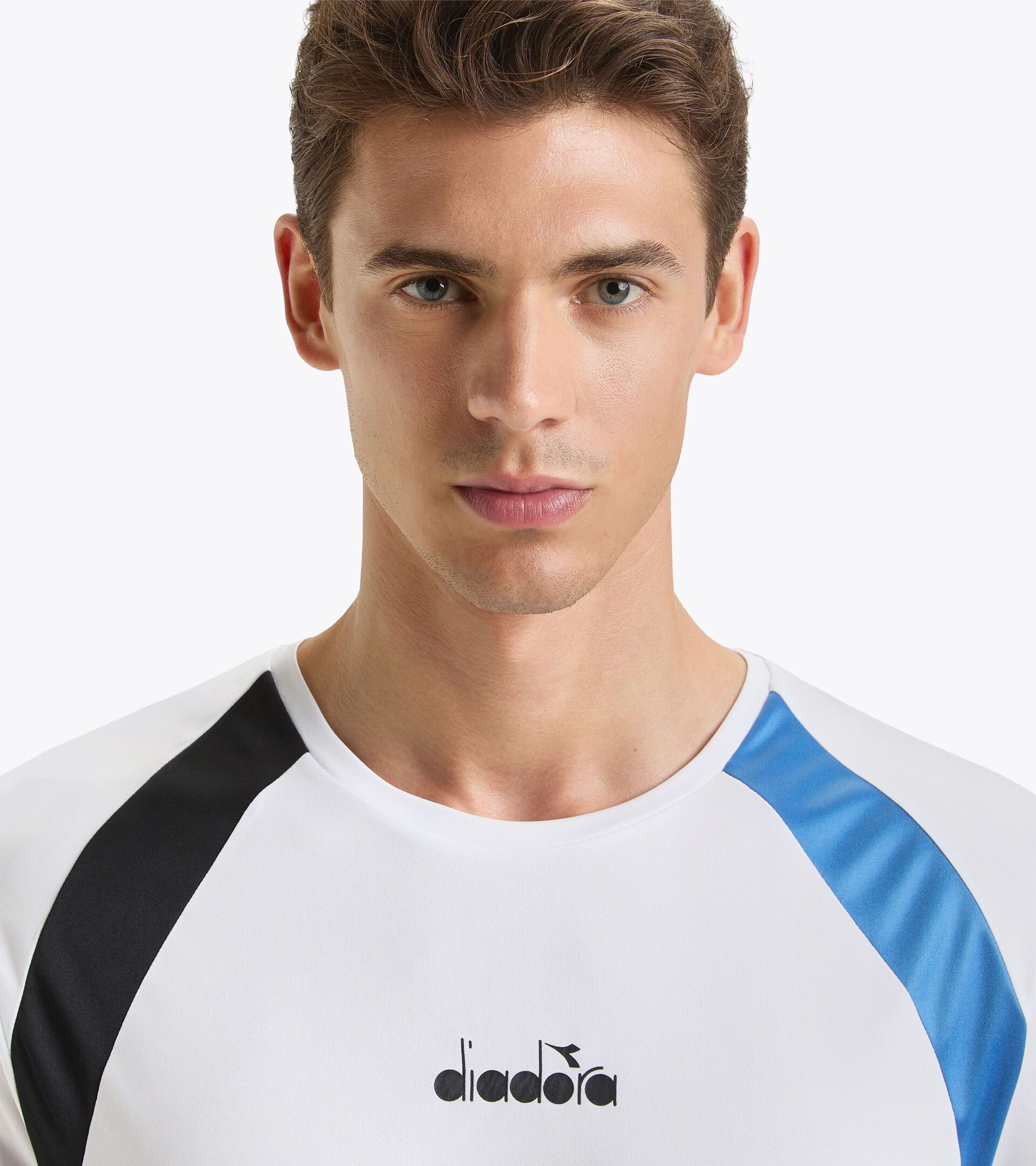 T-shirt da tennis - Uomo SS T-SHIRT BIANCO OTTICO/AZZURRO DEJA VU - Diadora