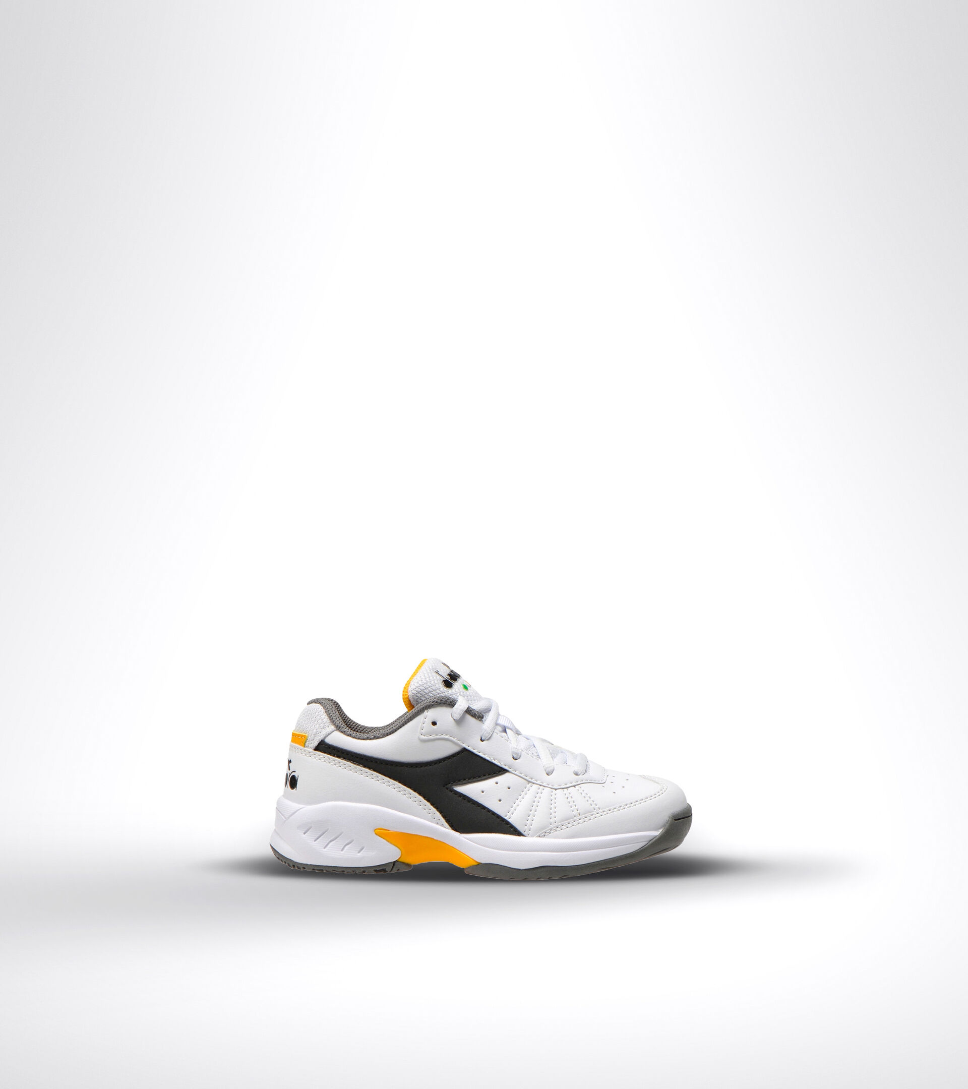 Clay and hard court tennis shoe - Kids S. CHALLENGE 3 SL JR WHITE/BLACK/SAFFRON - Diadora