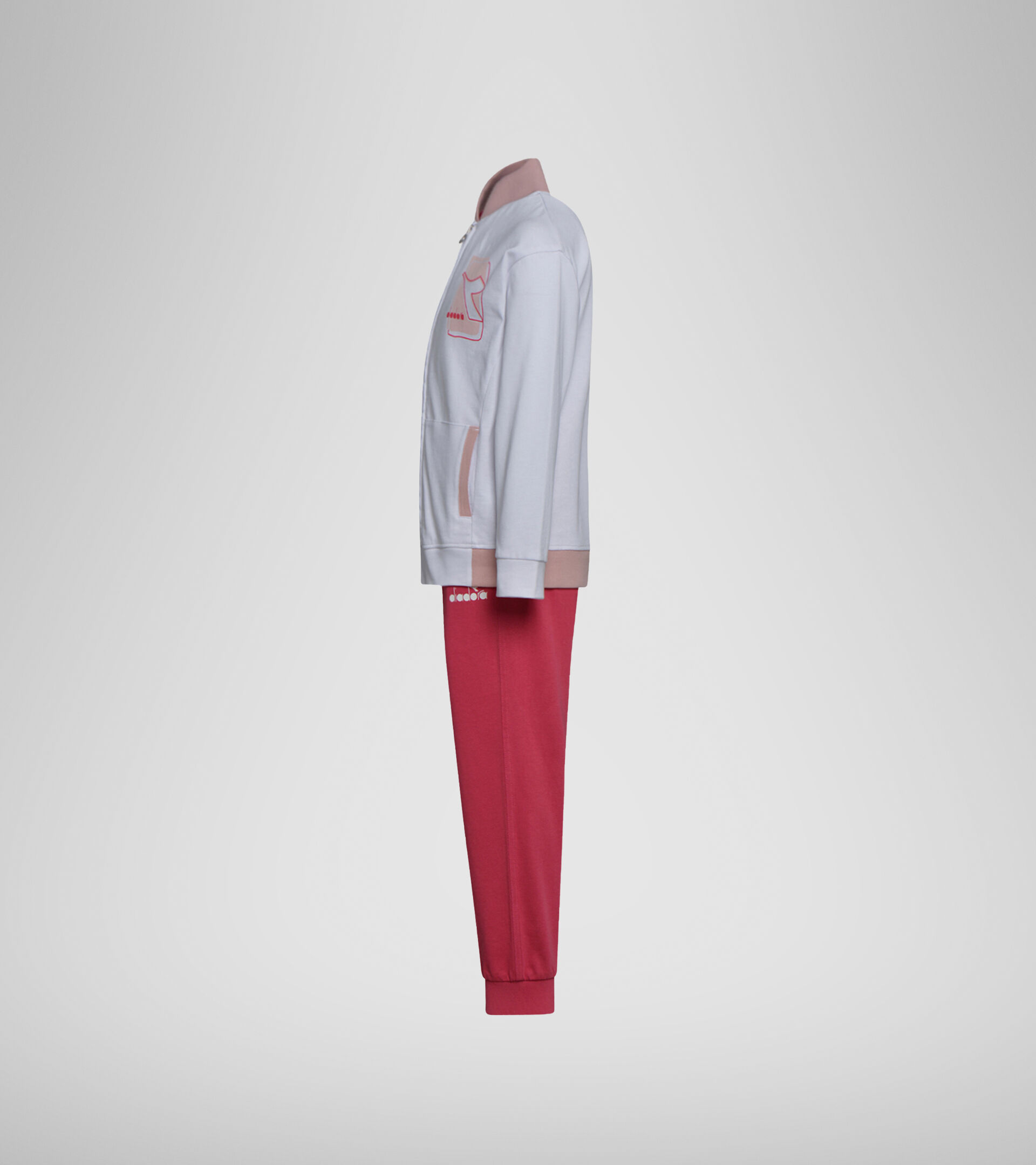 Tracksuit - Boys and girls JU. TRACKSUIT ELEMENTS OPTICAL WHITE - Diadora