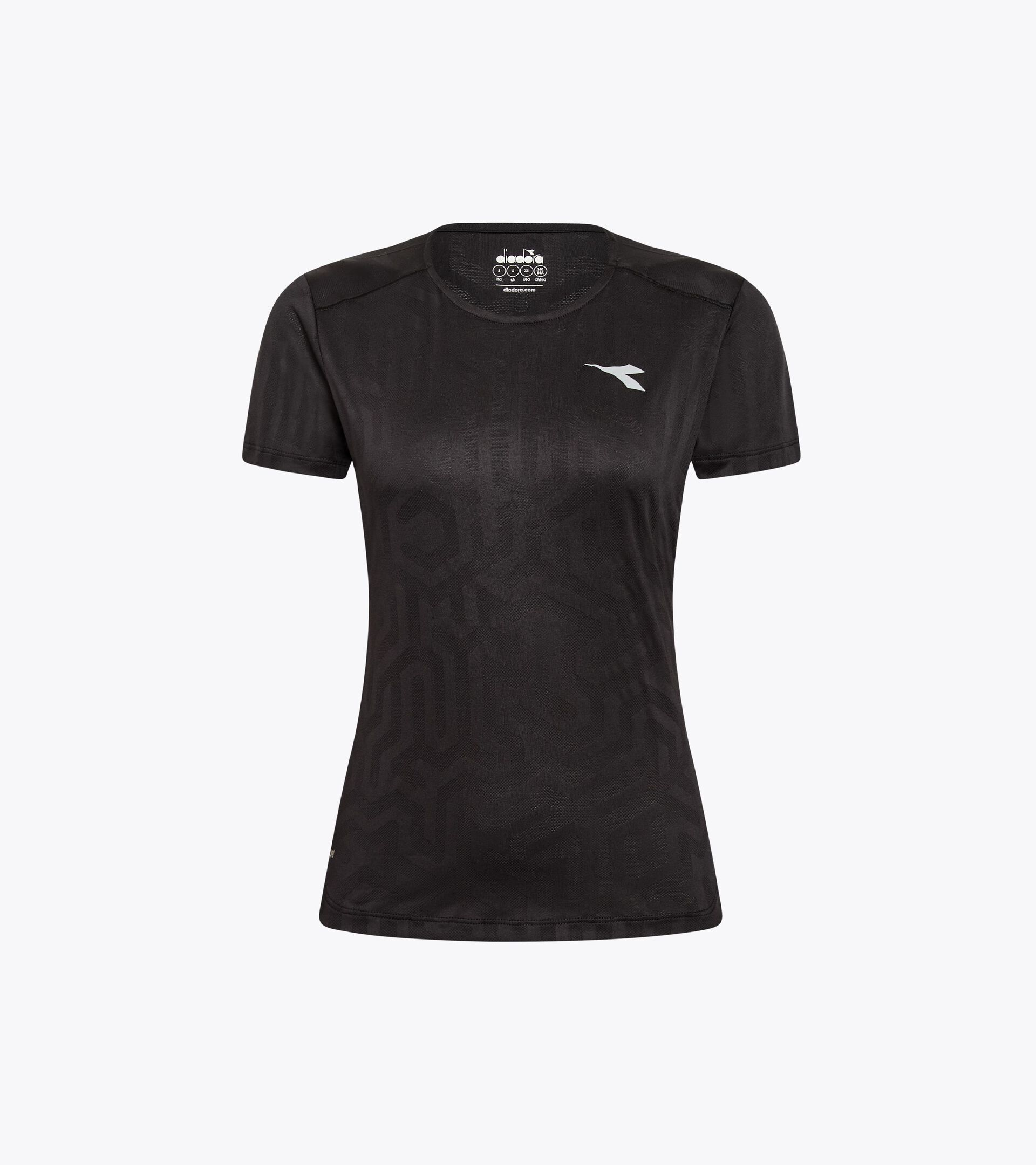 Camiseta de running - Tejido ligero Coolcore - Mujer L. SUPER LIGHT SS T-SHIRT NEGRO - Diadora