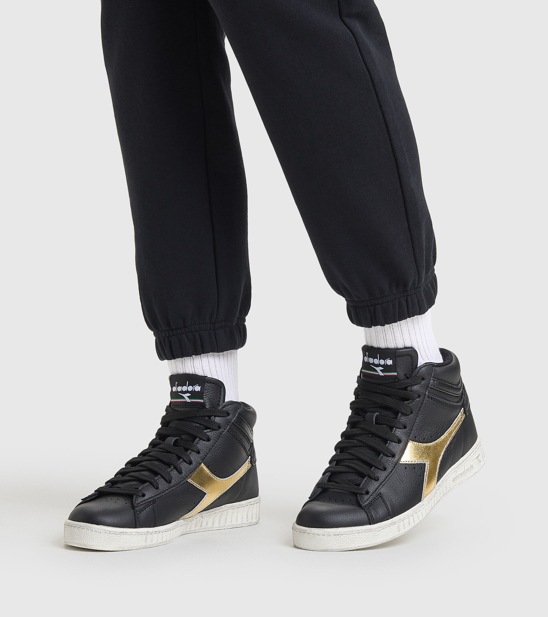 Sports shoes - Women GAME L HIGH WAXED METAL WN BLACK/BLACK - Diadora
