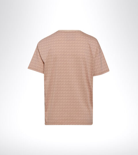 L. SS T-SHIRT PLUS BE ONE, ALL OVER MAHOGANY ROSE Sports T-shirt - Women L. SS T-SHIRT PLUS BE ONE ALL OVER MAHOGANY ROSE - Diadora