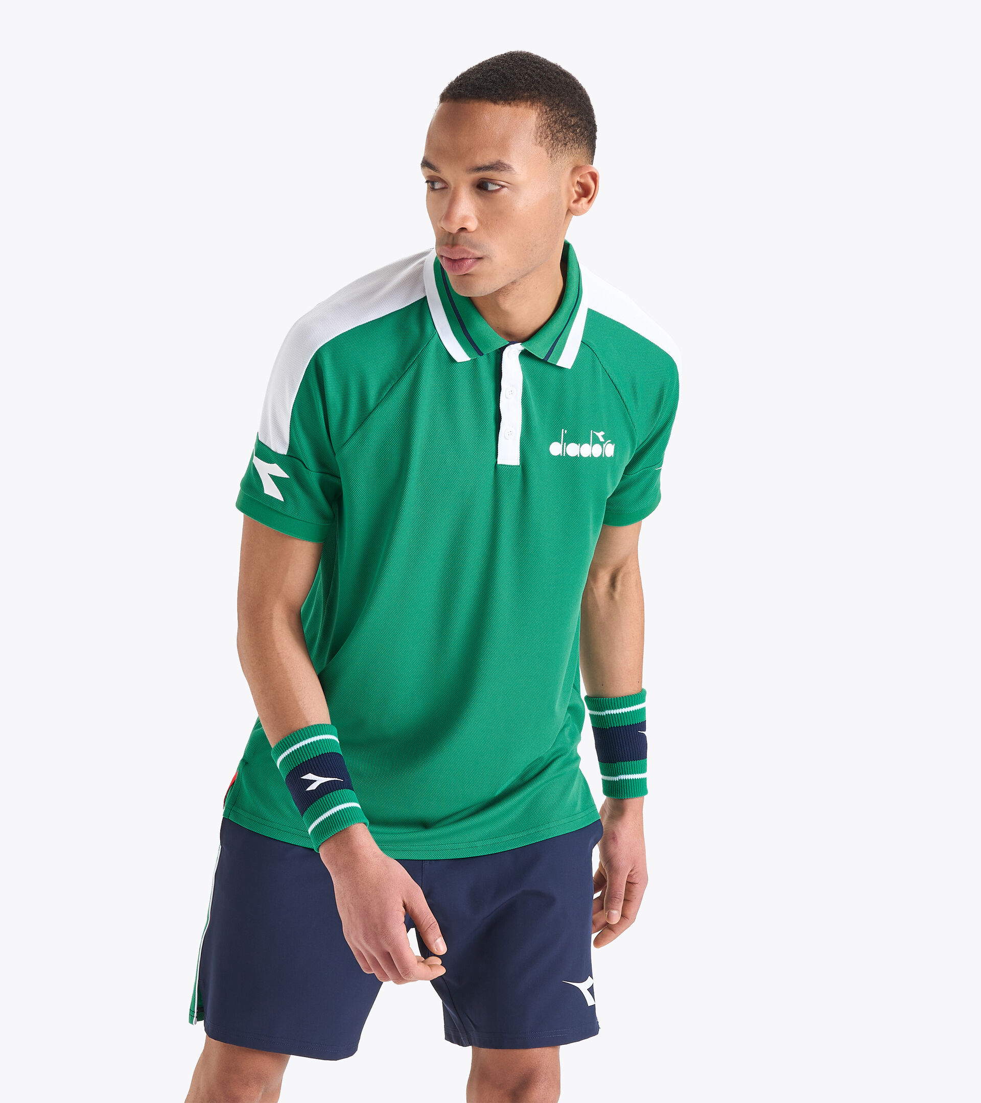 Tennis polo shirt - Men  SS POLO ICON GOLF GREEN - Diadora
