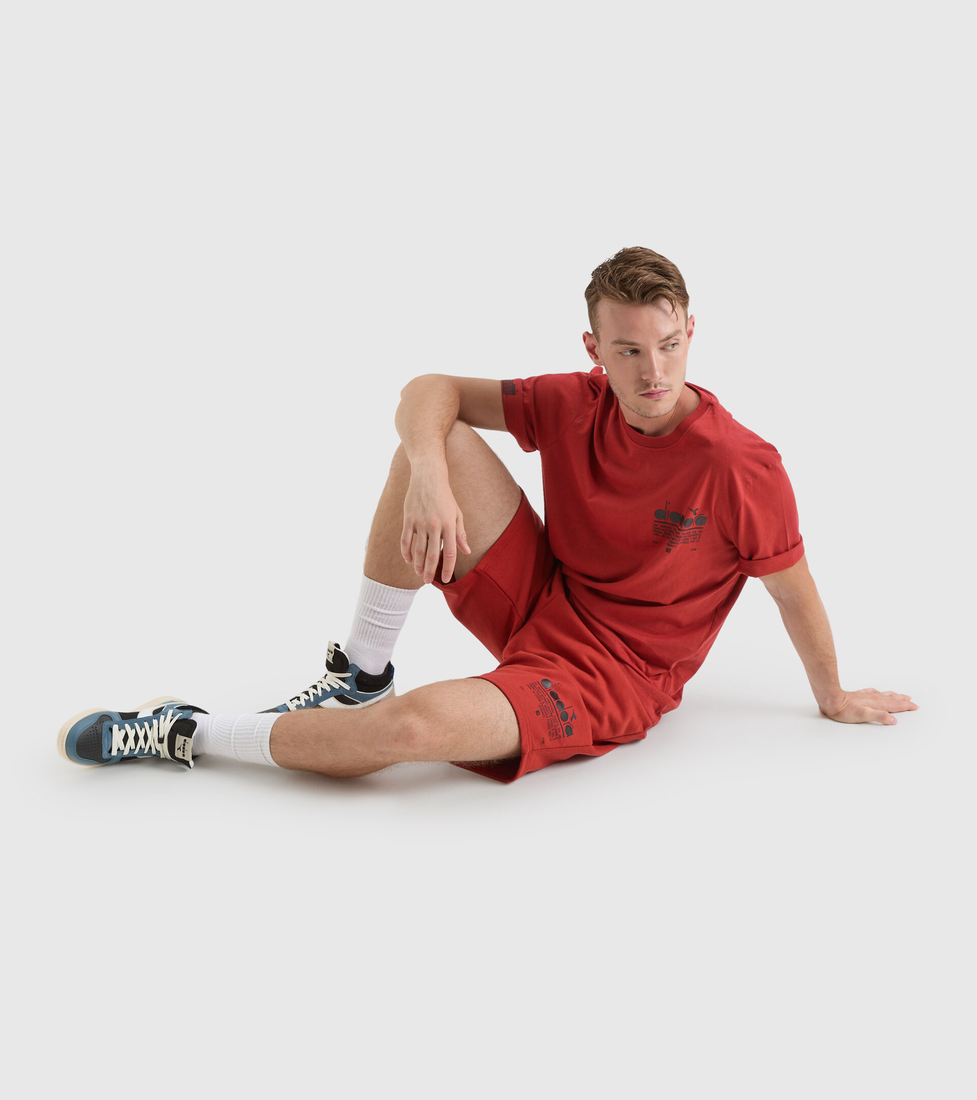 Cotton shorts - Unisex BERMUDA MANIFESTO BROWN PURPLE - Diadora